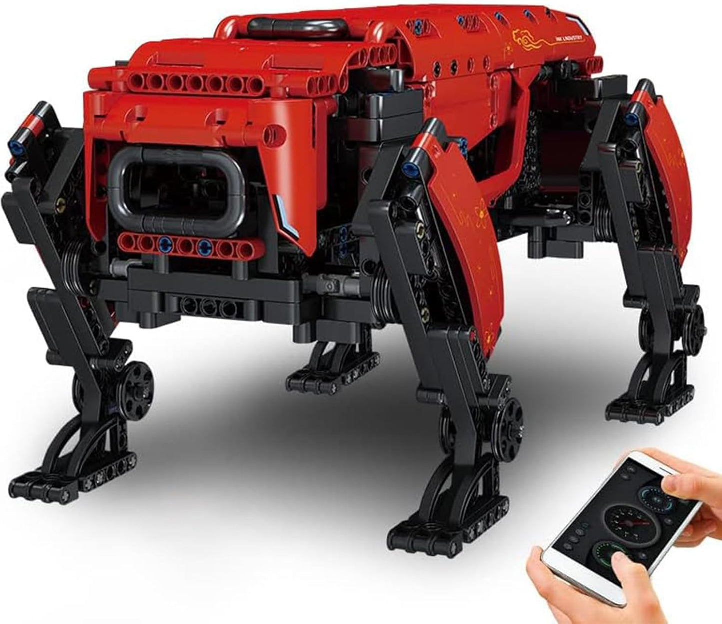 Roboter-Hundebausatz mit App-Steuerung, Roter Roboterhund