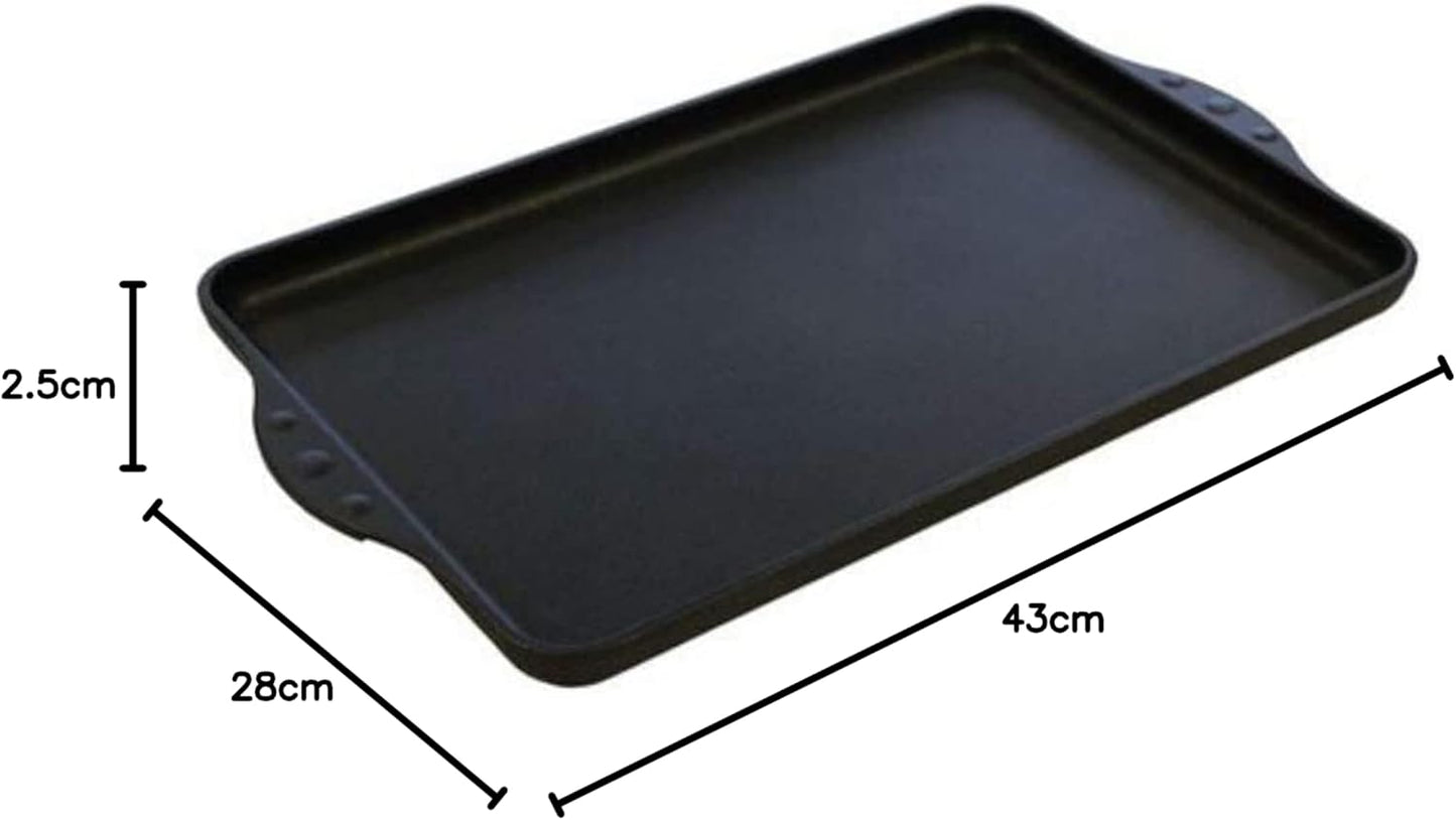 Teppanyaki Grillplatte, XXL glatt 43x28cm
