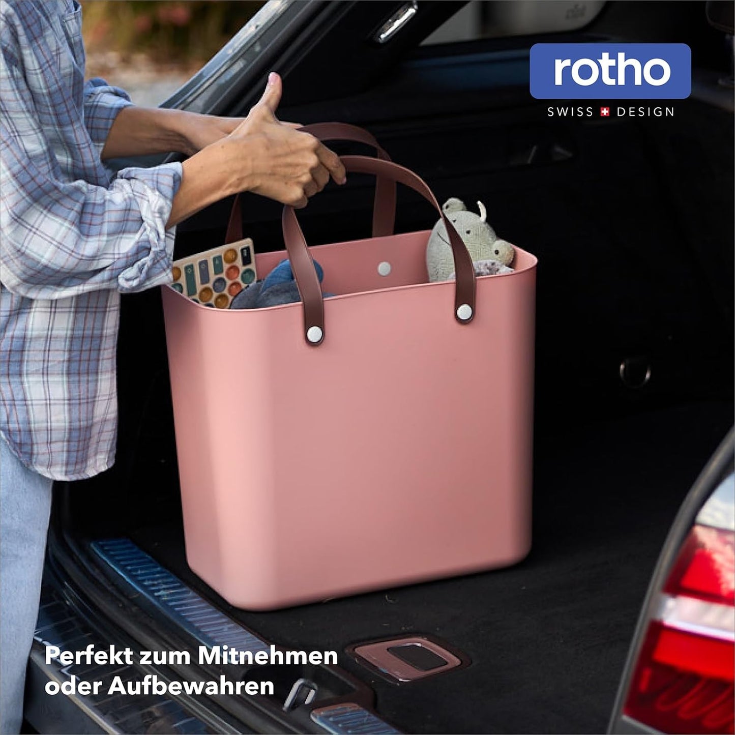 Einkaufskorb Albula, Rosa