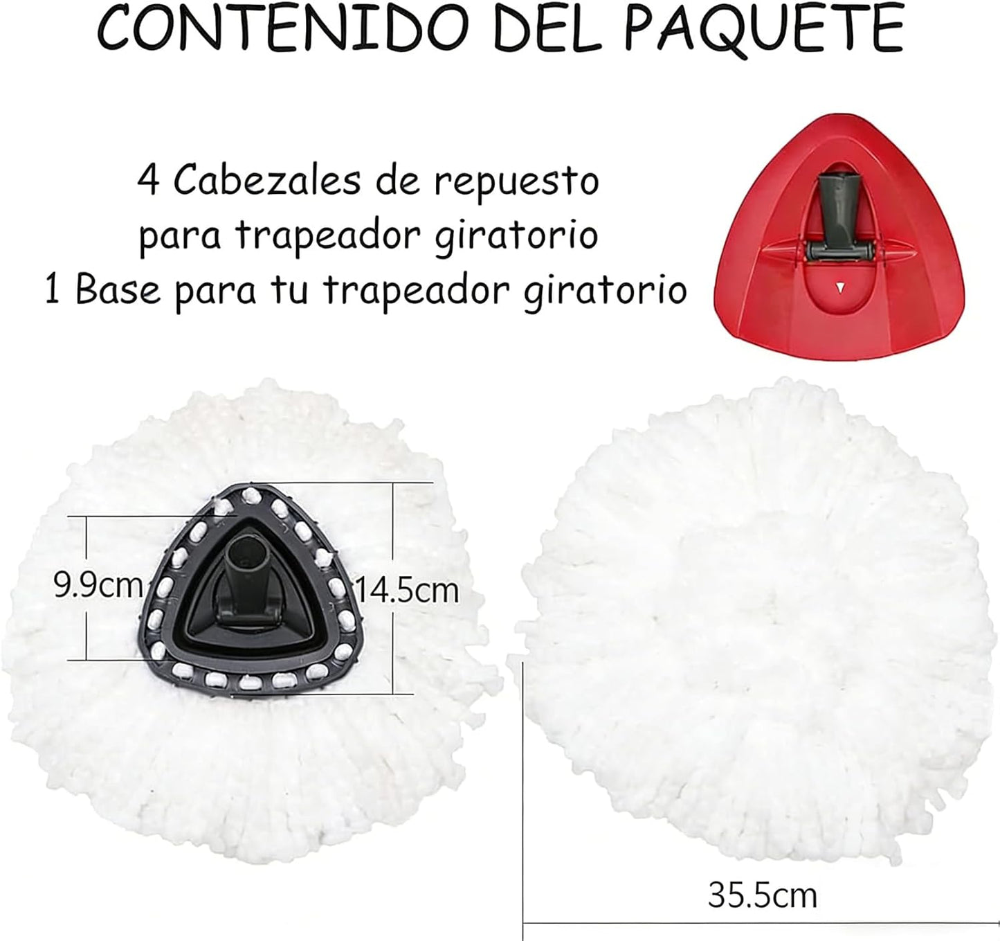 Wischbezüge-Set für Vileda Turbo & EasyWring, 4er-Pack
