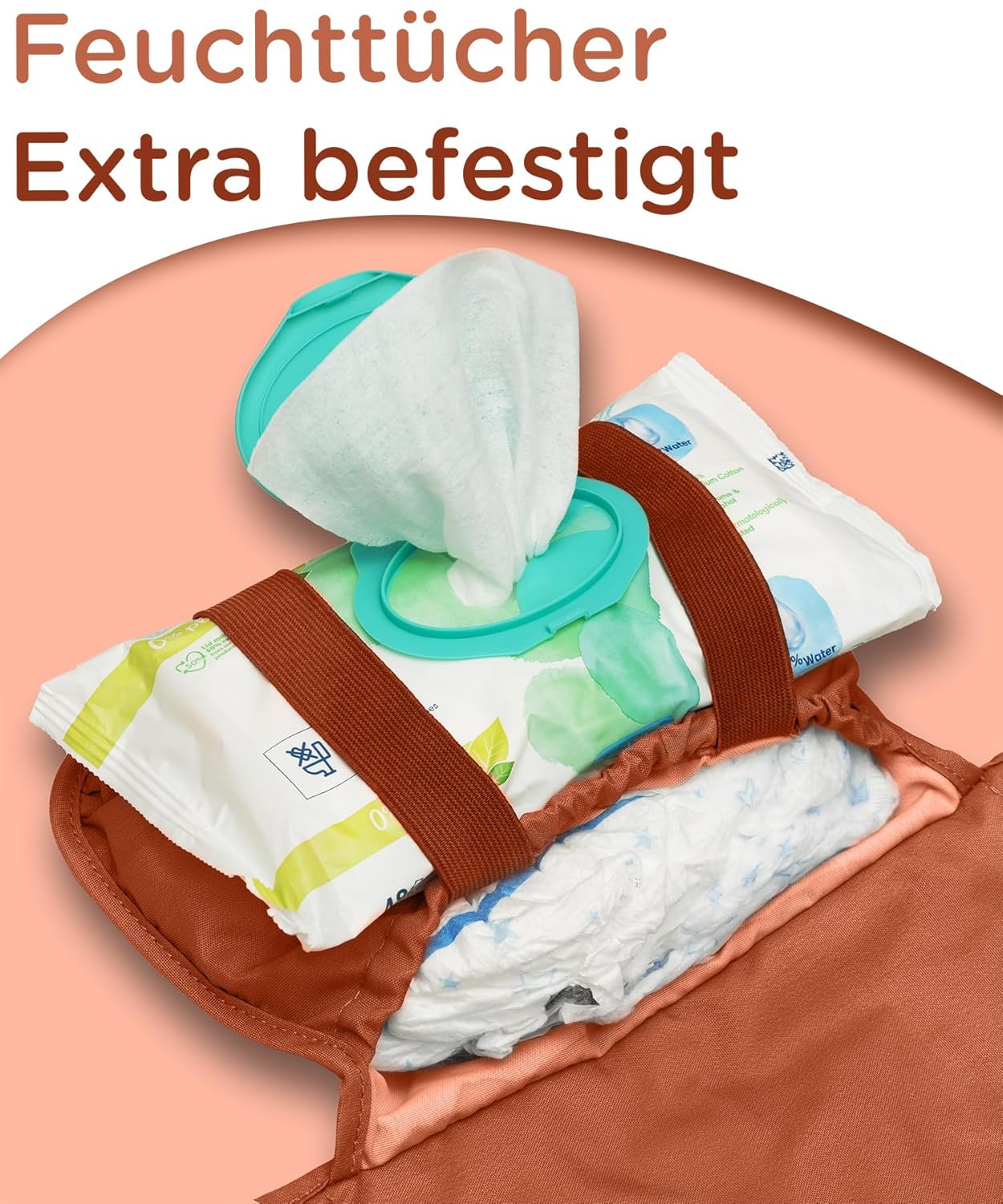 Wickelunterlage für unterwegs, Brown Rust