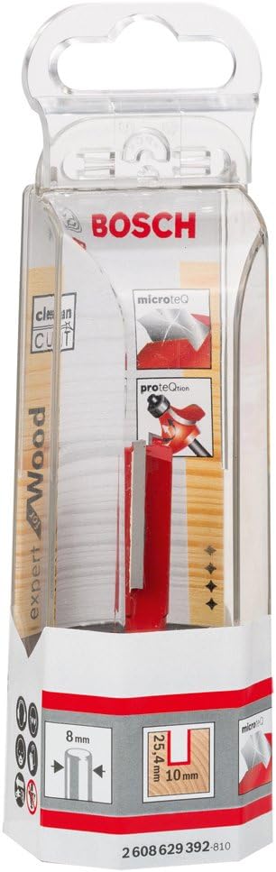 Nutfräser Expert for Wood, Carbide, 8 mm, D1 10 mm, L 25,4 mm, G 62,4 mm, D1 10 mm Länge 25,4 mm G 62,4 mm