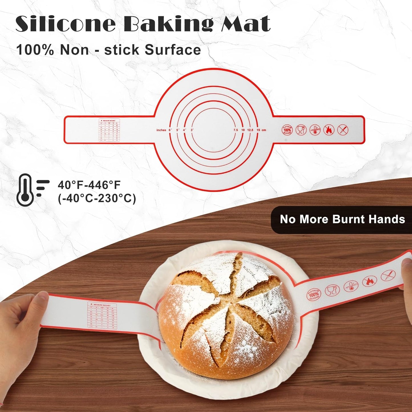 Brotback-Set mit Gärkorb, 23cm Rund
