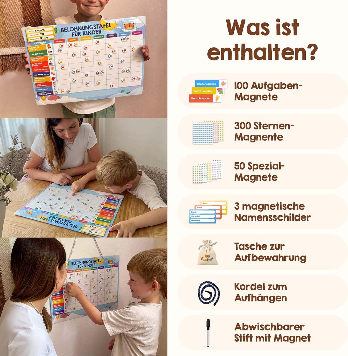 Belohnungstafel für Kinder, Tafel-Prinzessin