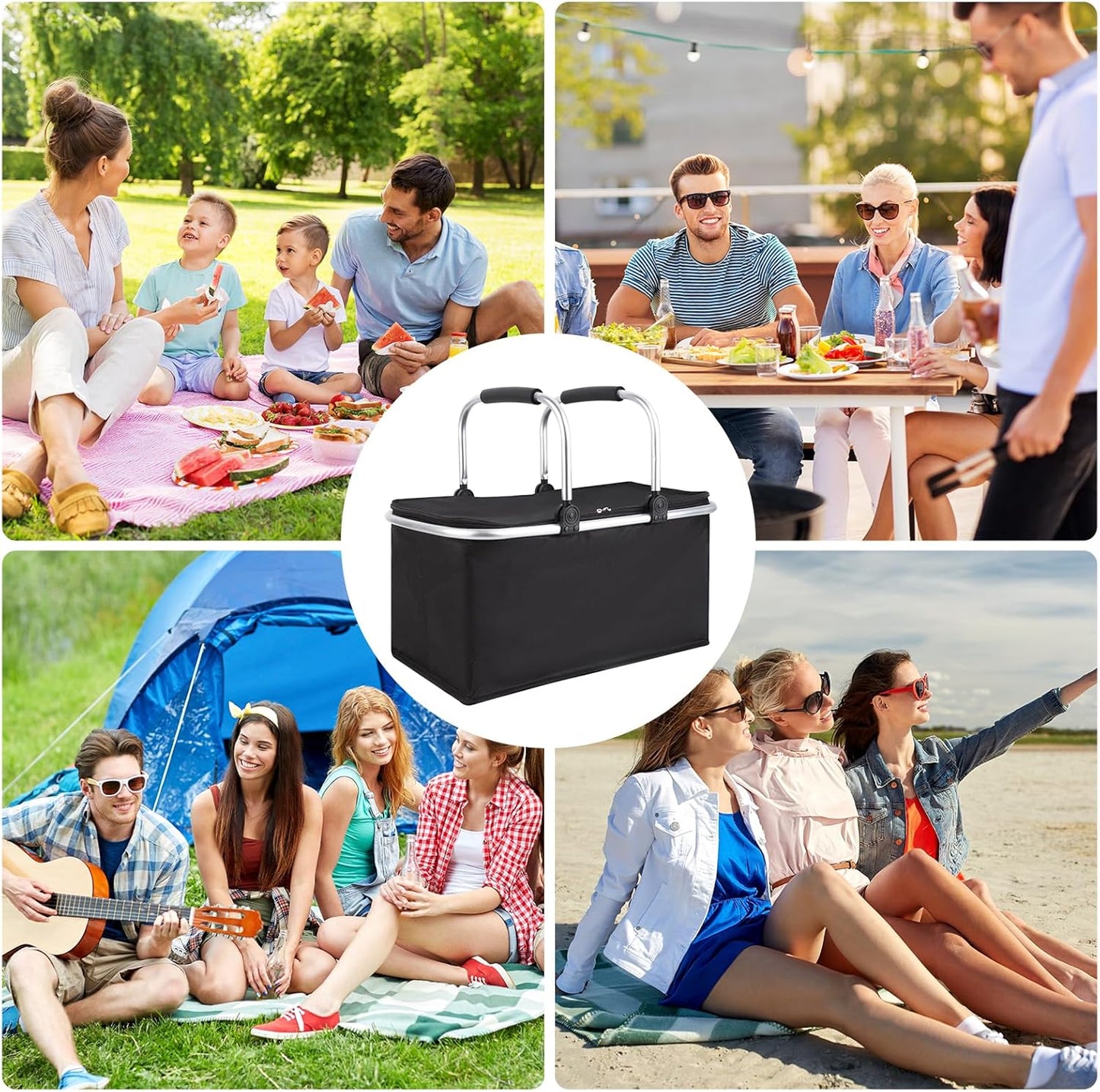 Isolierter Picknick- und Einkaufskorb