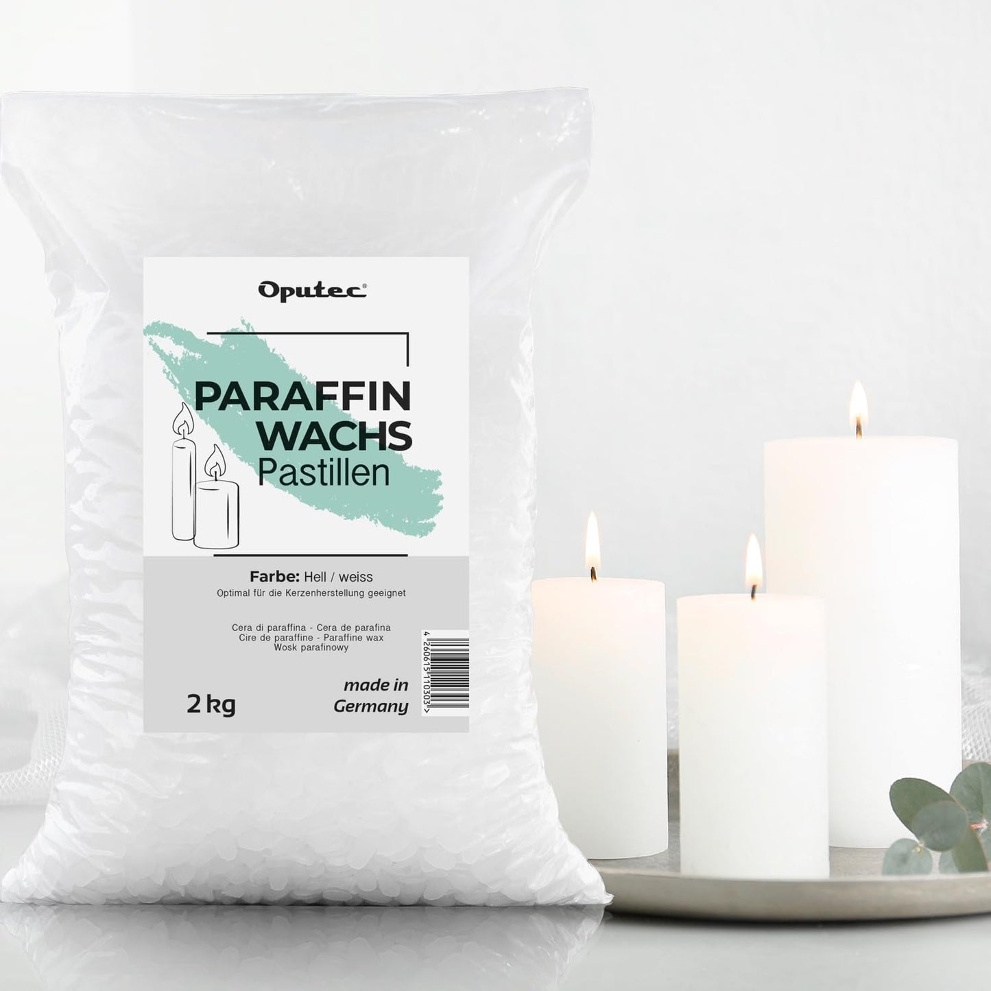Paraffinwachs Pastillen für Kerzenherstellung, 2 KG