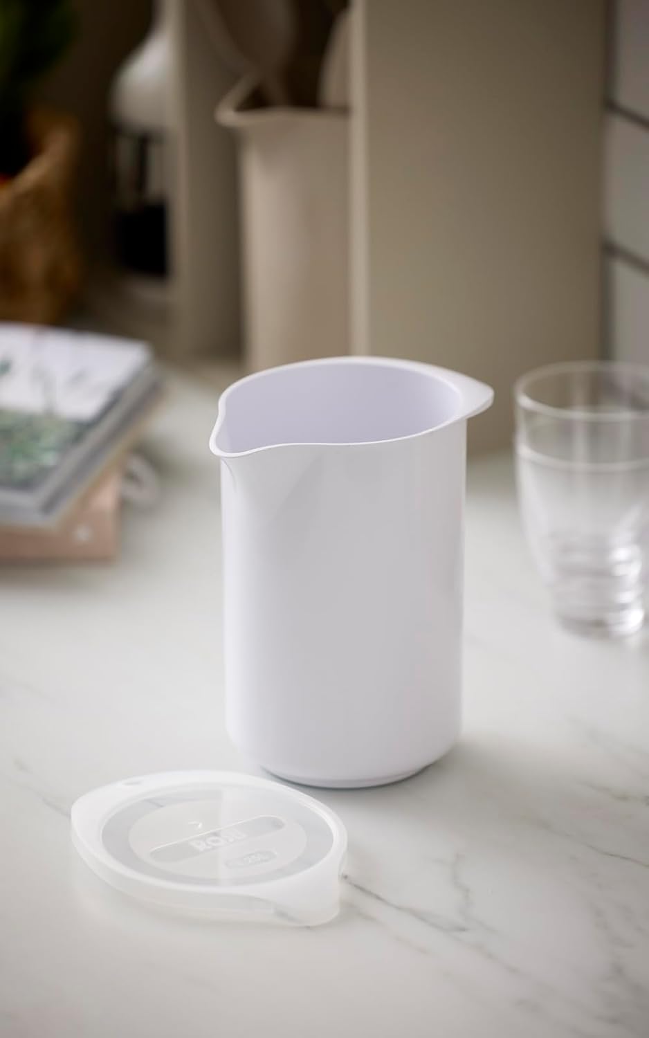 Classic Rührbecher mit Deckel, 1250 ml Weiss