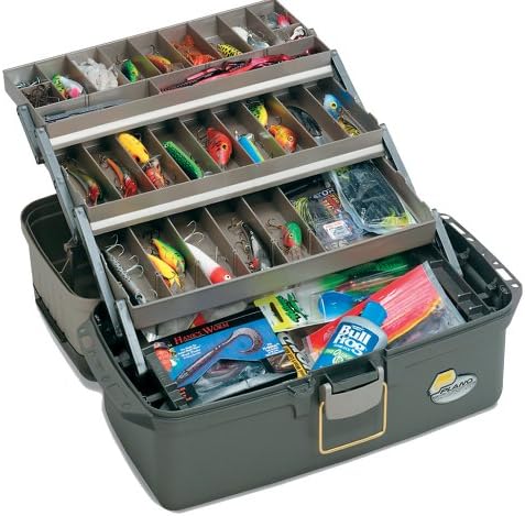 Angelbox mit 3 Fächern, Graphit/Sandstein