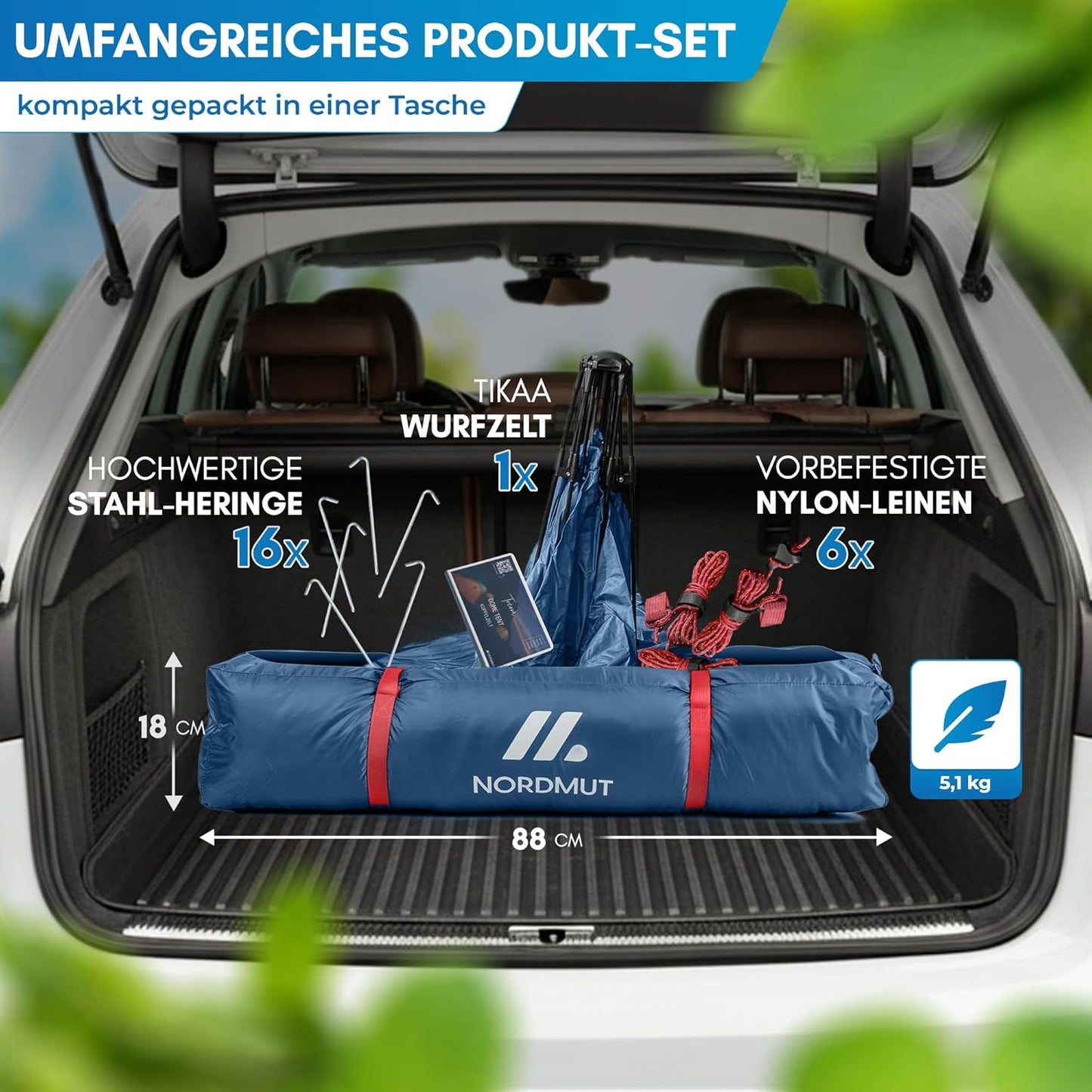 Wasserdichtes Pop-up-Wurfzelt, Blau
