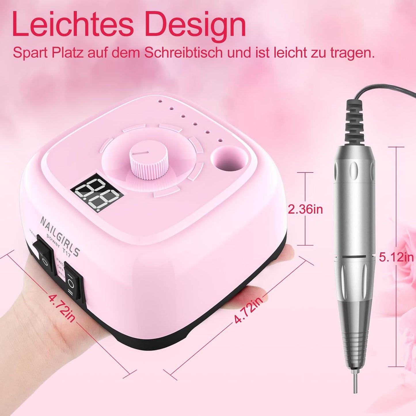 Elektrischer Nagelfräser, Rosa