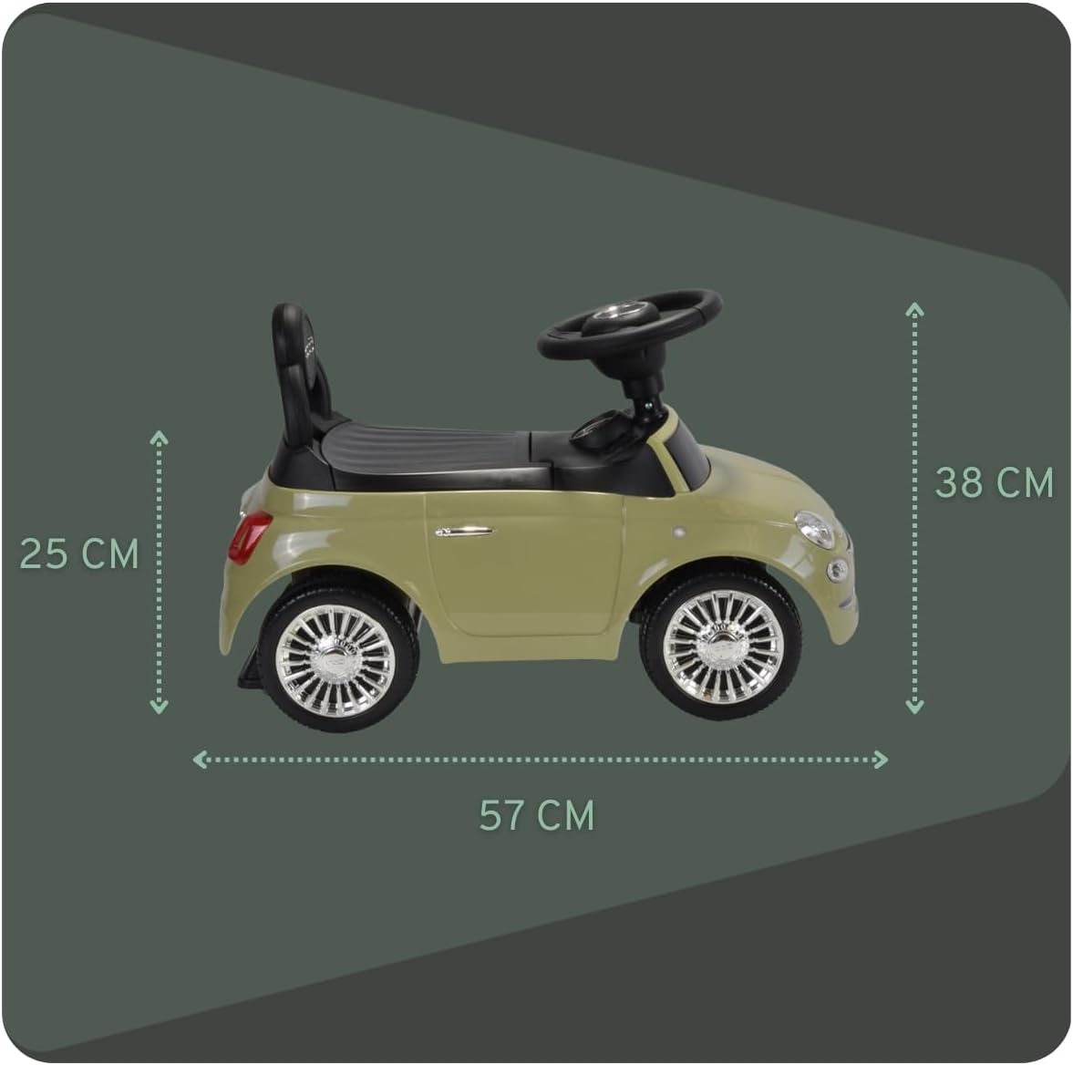 FIAT 500 Rutschauto, grün