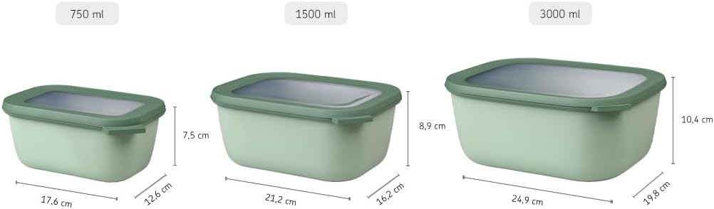 3er-Set Multischale Cirqula, Nordic Sage Set 3-teilig (750, 1500, 3000 ml)