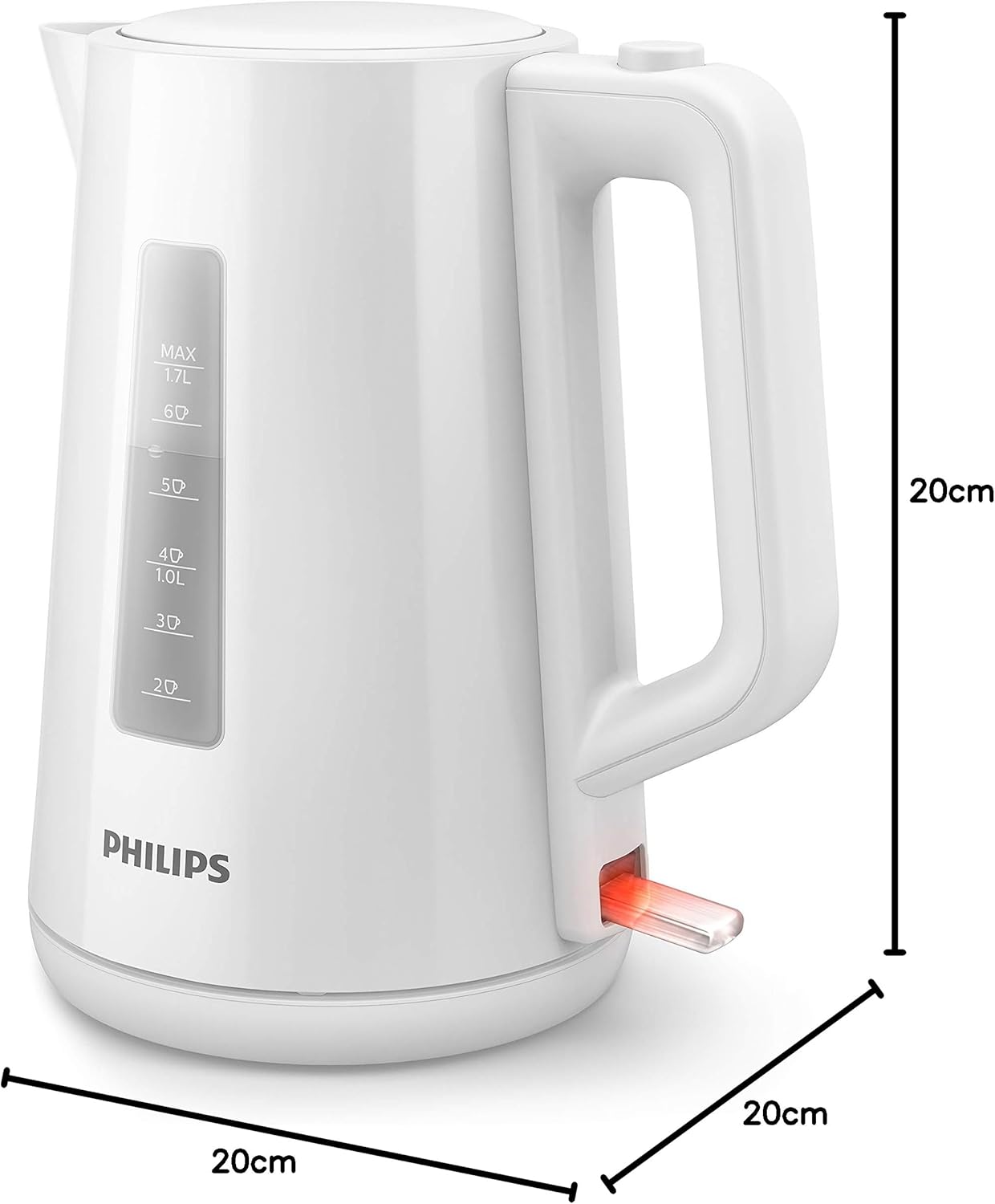 Wasserkocher 1.7 L mit Kontrollanzeige, HD9318/00, White