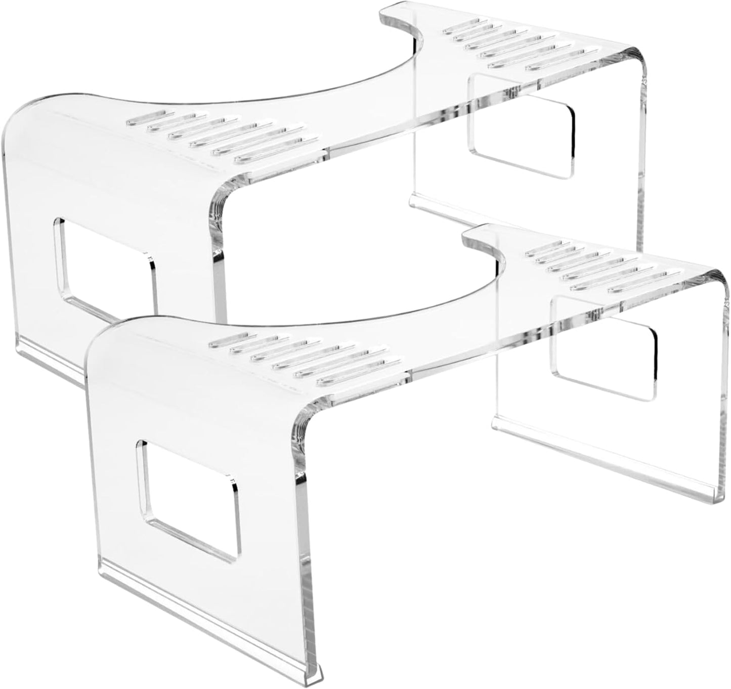 Toilettenhocker 2er-Set, rutschfest & platzsparend, Toliettenhocker 2er