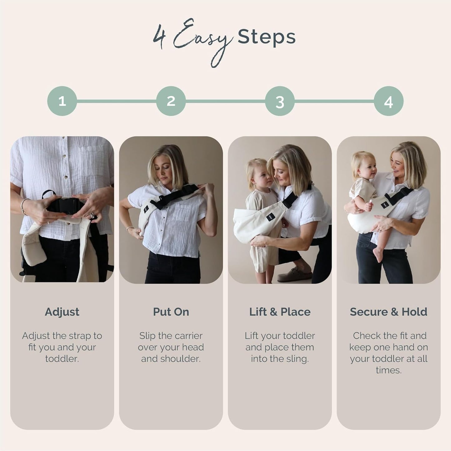 Hüfttrage Baby bis Kleinkind, Black