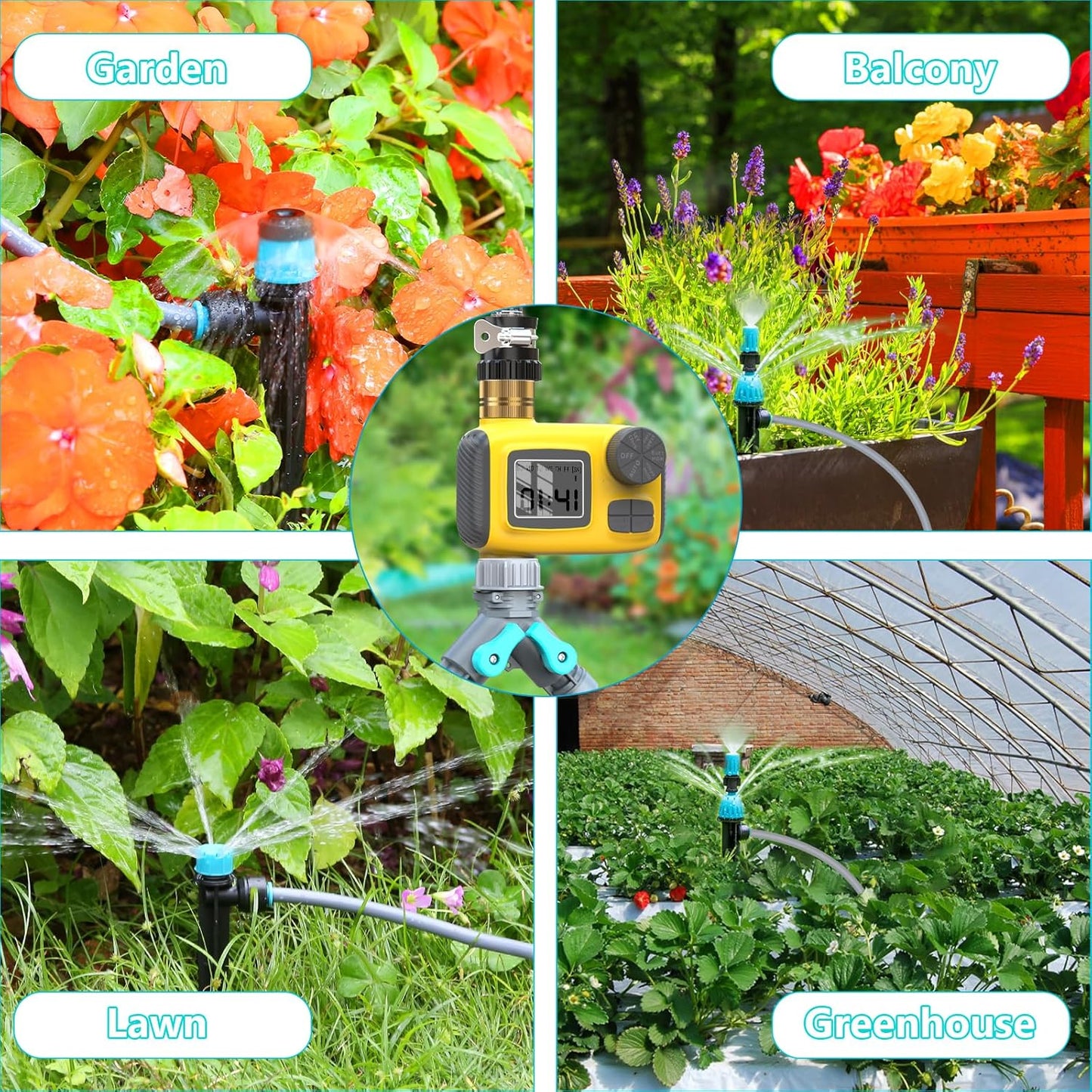 Automatisches Gartenbewässerungssystem mit LCD-Display