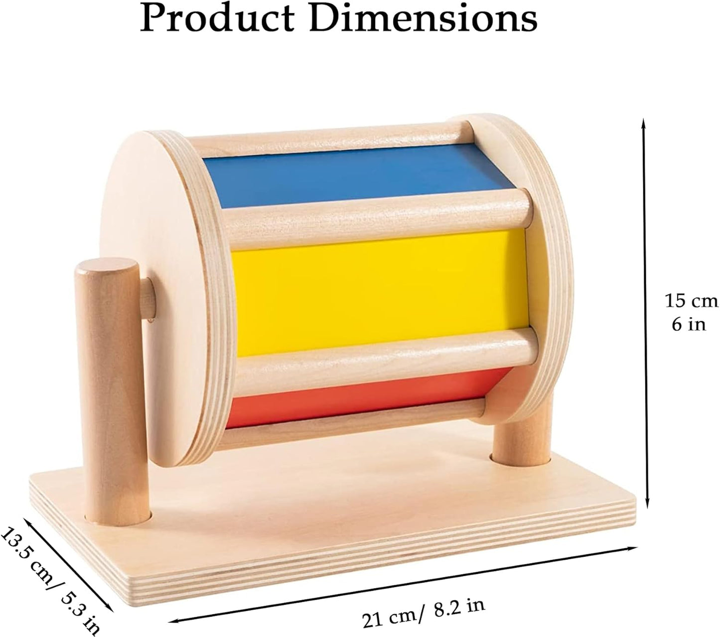 Montessori Spinning Drum Spielzeug, B