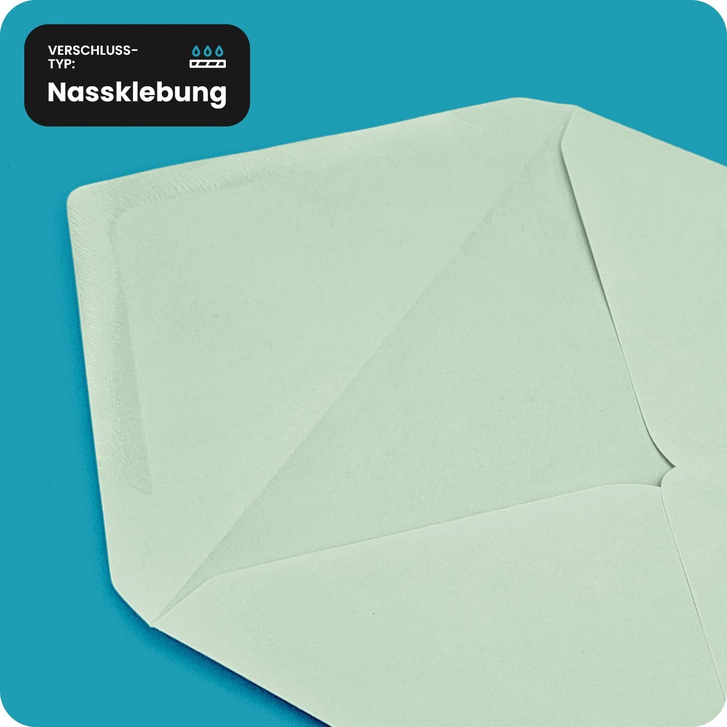 Quadratische Briefumschläge, 1000 Stück Blau