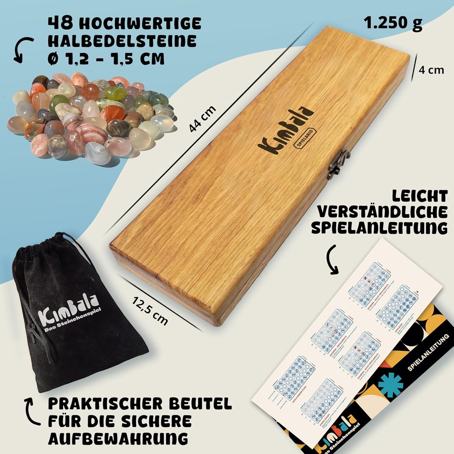 Steinchenspiel Kalaha, Eichenholz