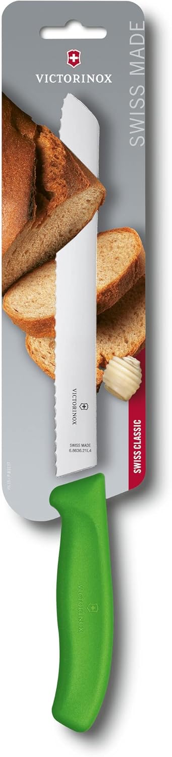 Swiss Classic Brotmesser, Grün Blister-Verpackung