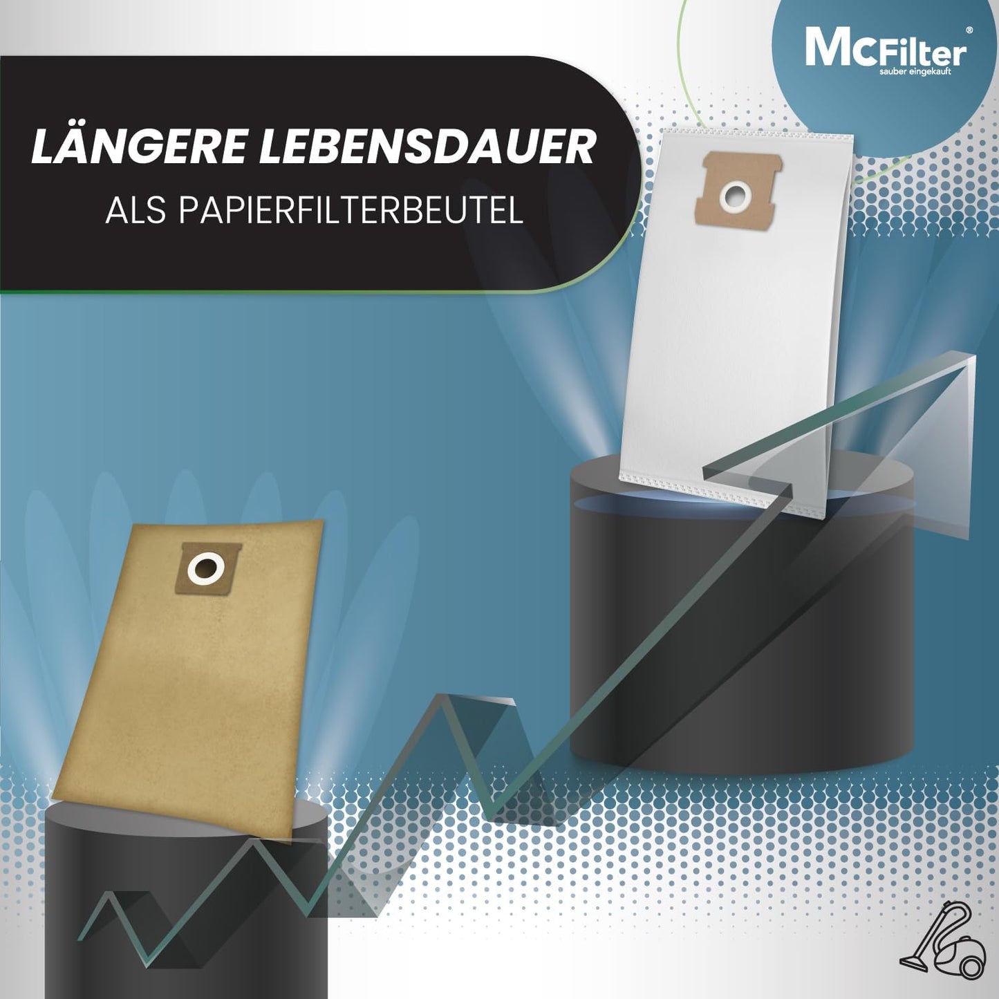 10 Stk. Staubsaugerbeutel, 10 x 10 Liter