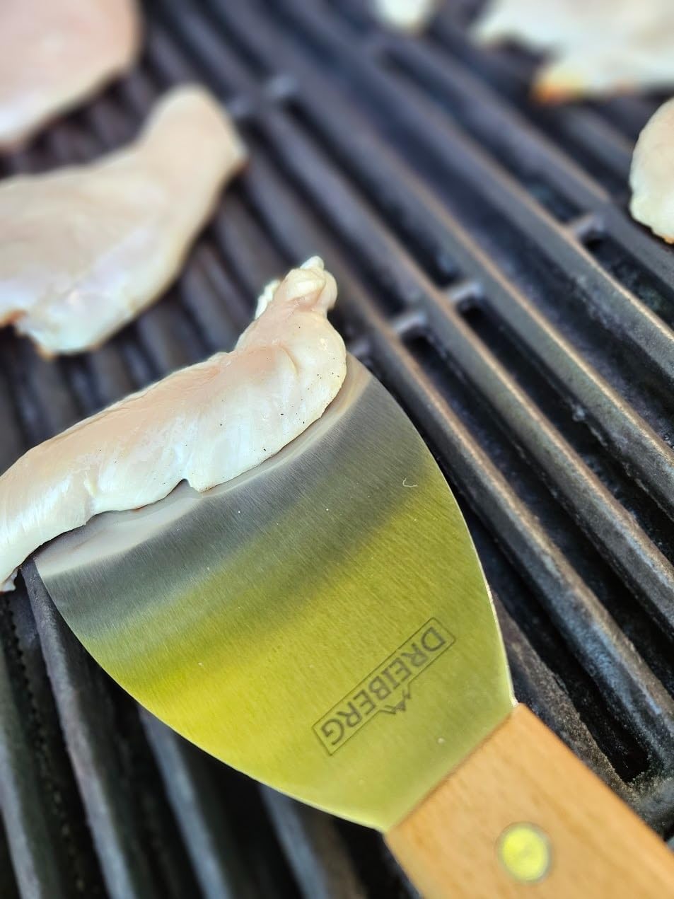 Grillspachtel-Set mit Burgerpapier, Grillspachtel Holz (3-TLG.)