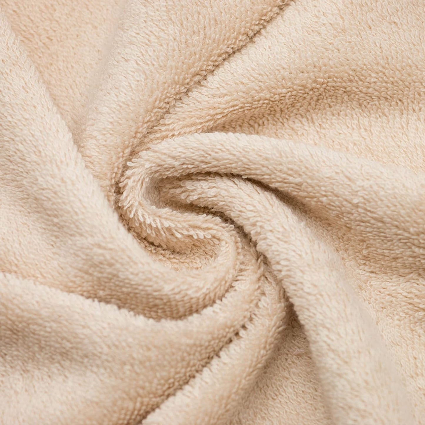Baby Kapuzenbadetuch 100x100 cm, mit Stickerei, Beige