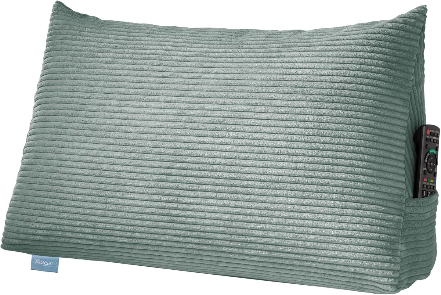 Rückenkissen für Bett und Sofa, Türkis / Kord