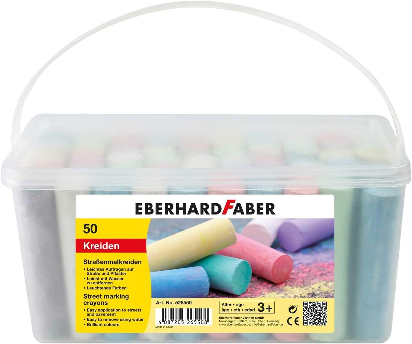 4 Eimer Strassenmalkreide mit 50 Stück