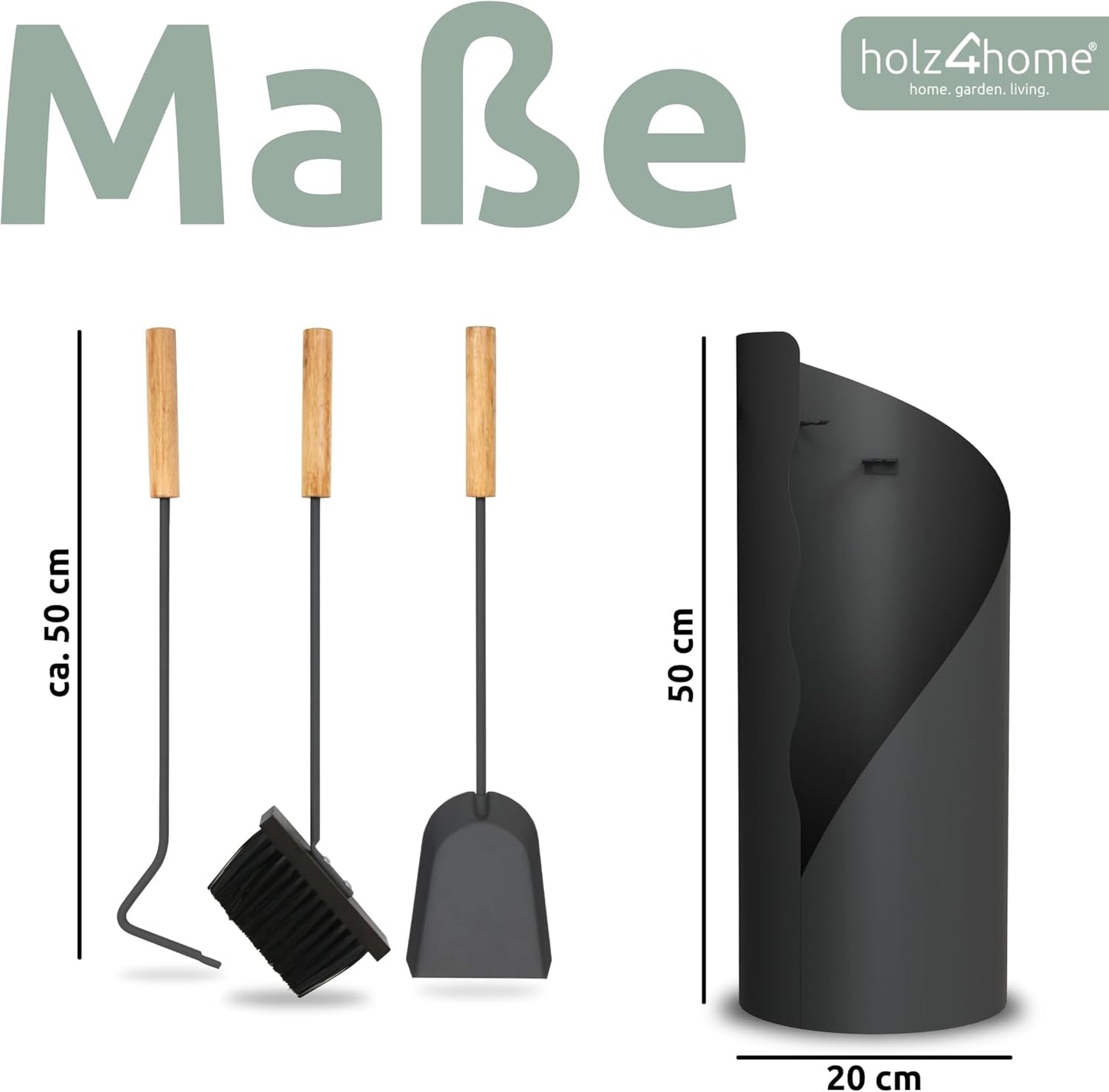 5-teiliges Kaminbesteck-Set