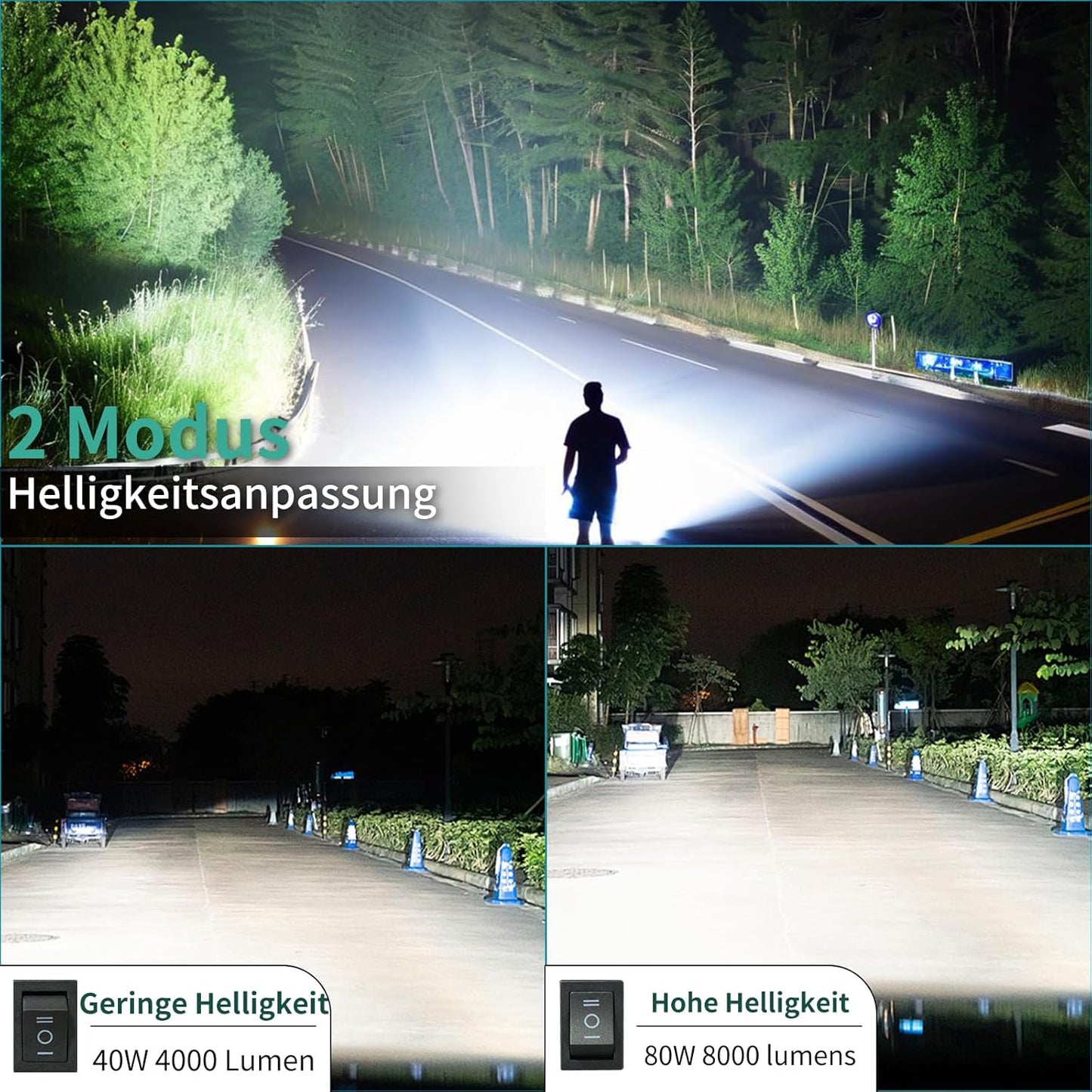 Kabellose LED-Arbeitsleuchte, Green