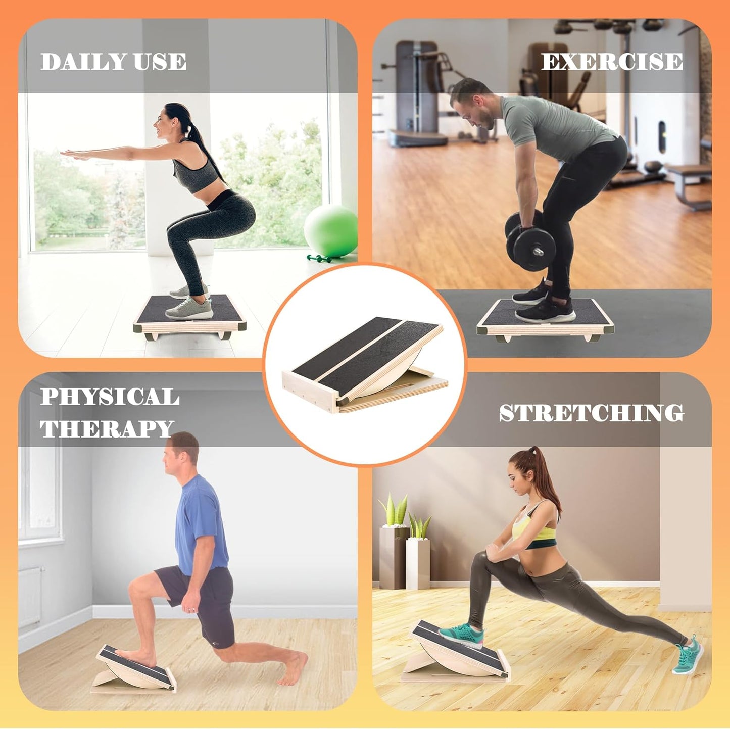 Schräg- & Balance-Board, 2-in-1 Slant Board & Balance Board