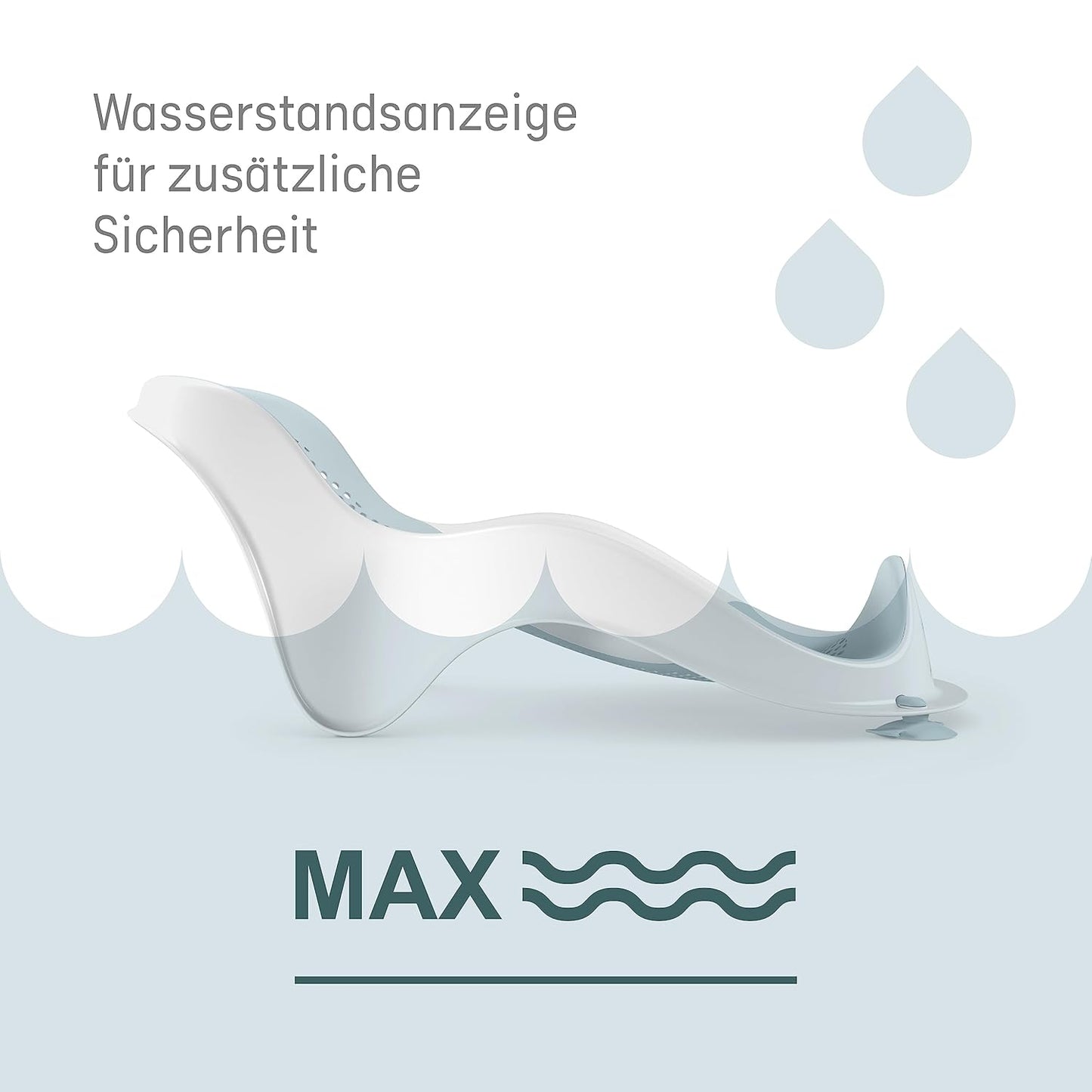 Badesitz für Babybadewanne, Light Aqua Single