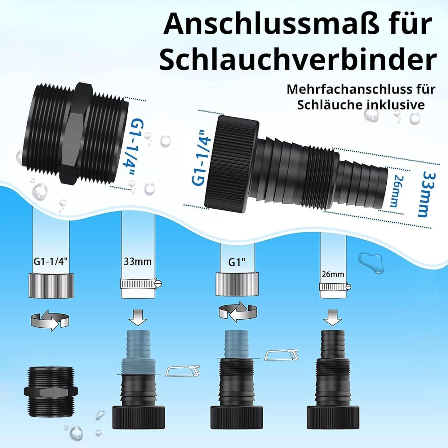 Tauchpumpe, 13.000 l/h, Dunkelblau