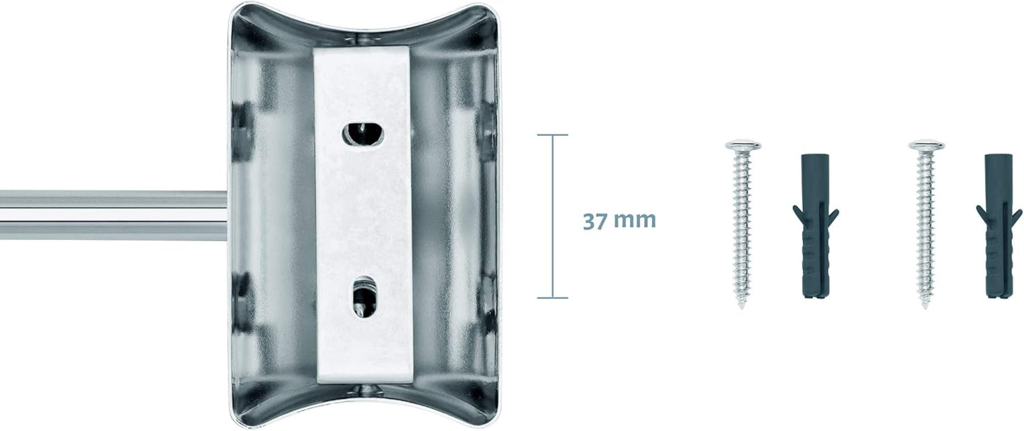 Drehbarer Schminkspiegel mit Wandmontage, 3x/10x Vergrösserung, Silber (3x/10x)