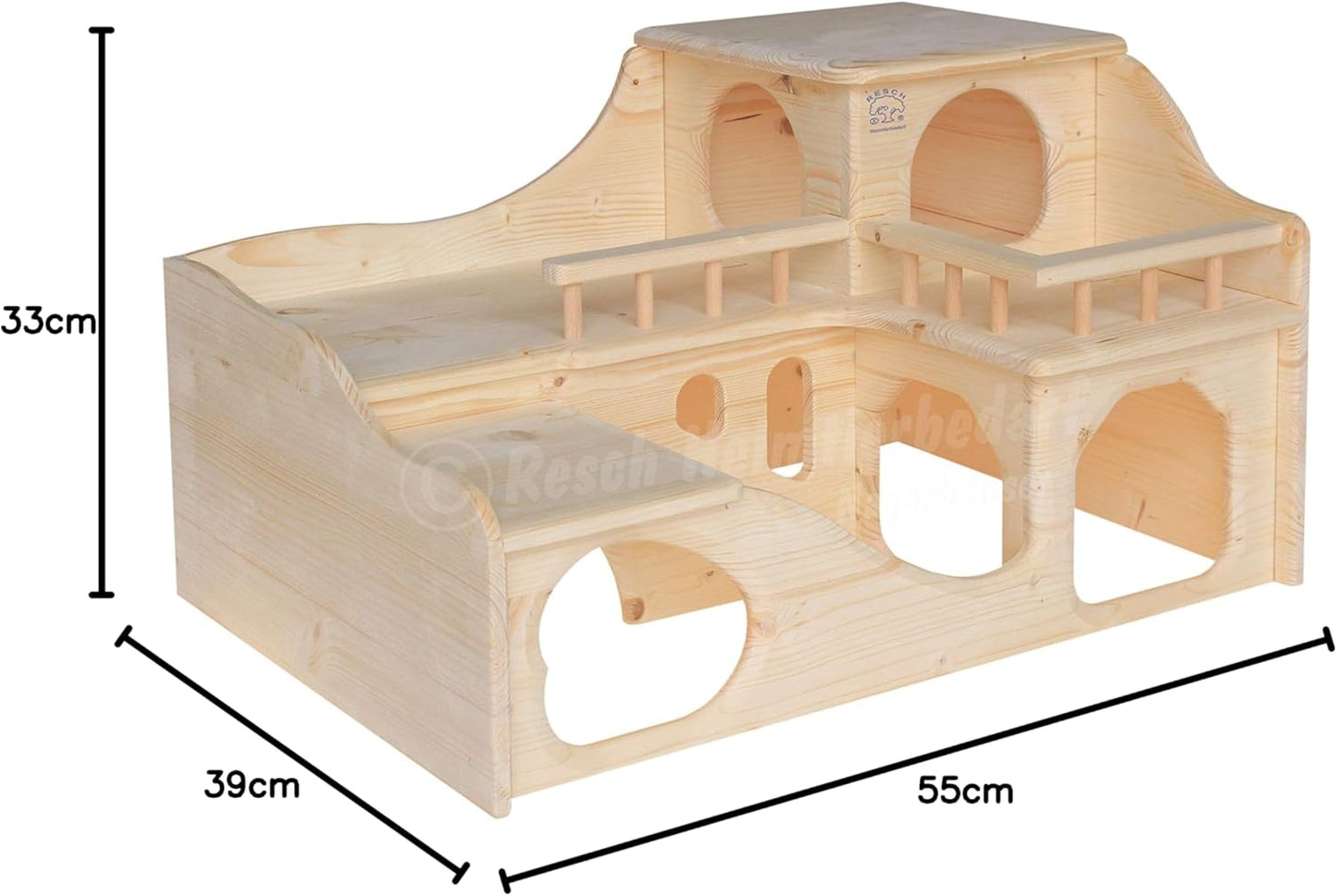 Meerschweinchenschloss mit Tunnel
