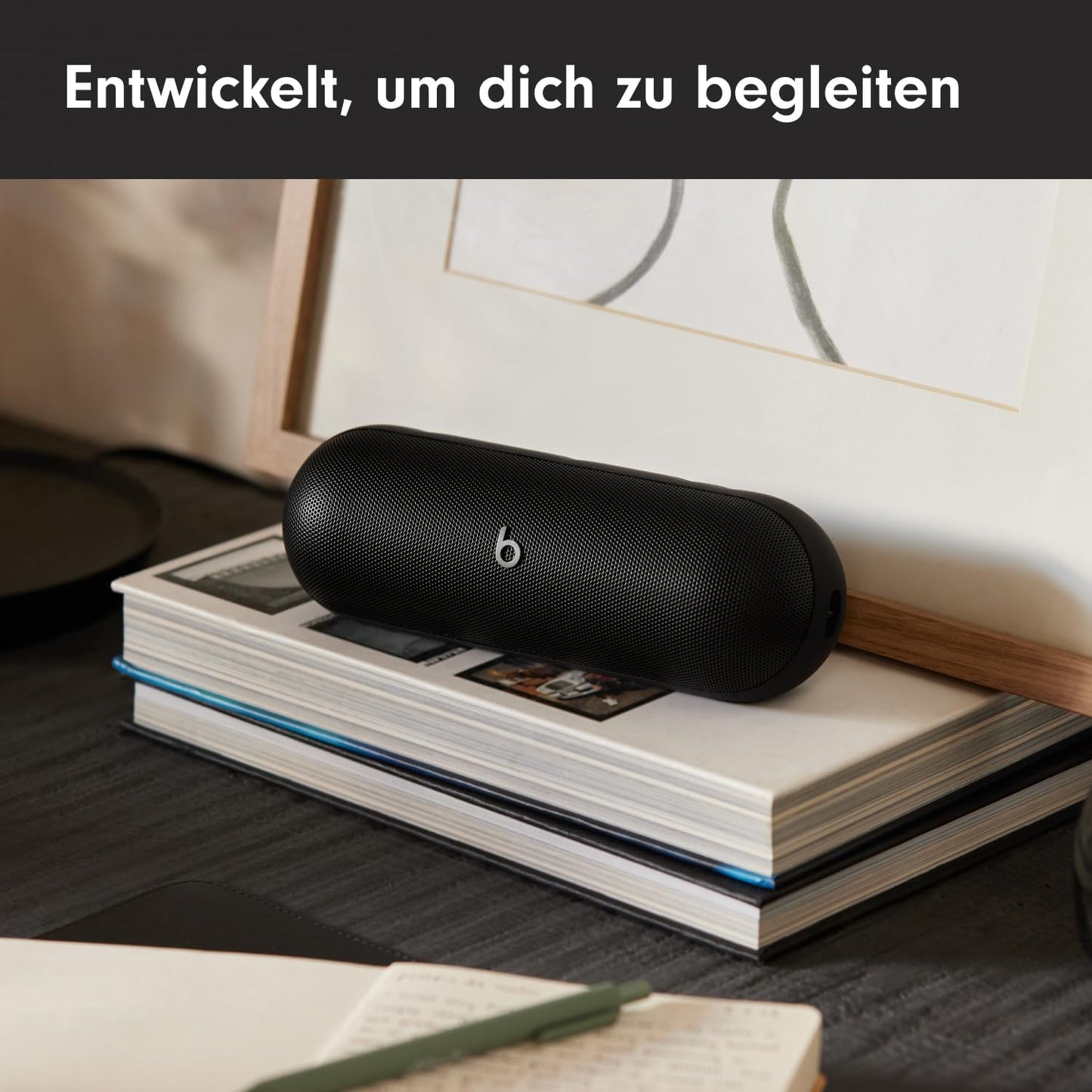 Tragbarer Bluetooth-Lautsprecher Pill, Mattschwarz Pill