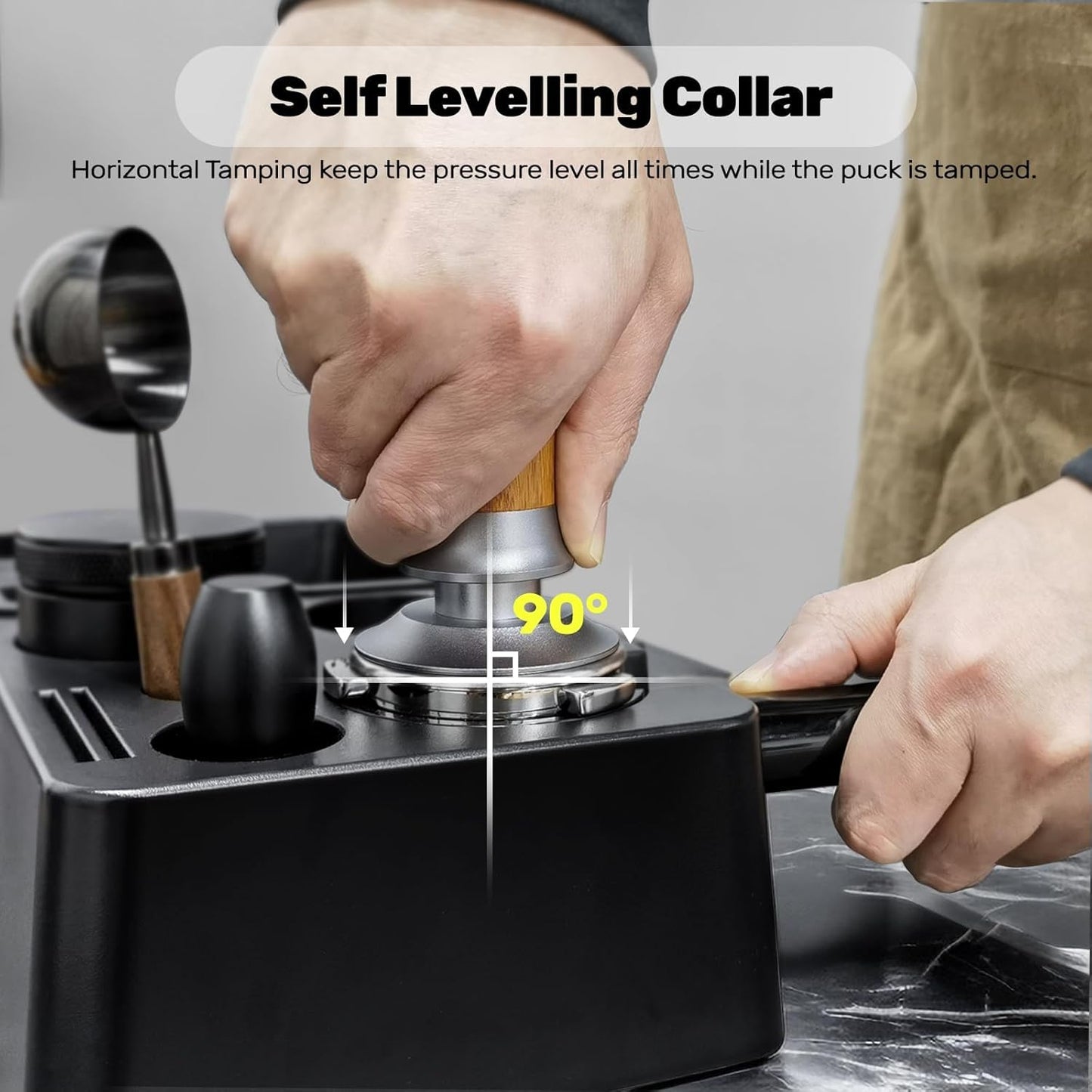 Kalibrierter Espresso Tamper 58mm, Silber 58mm