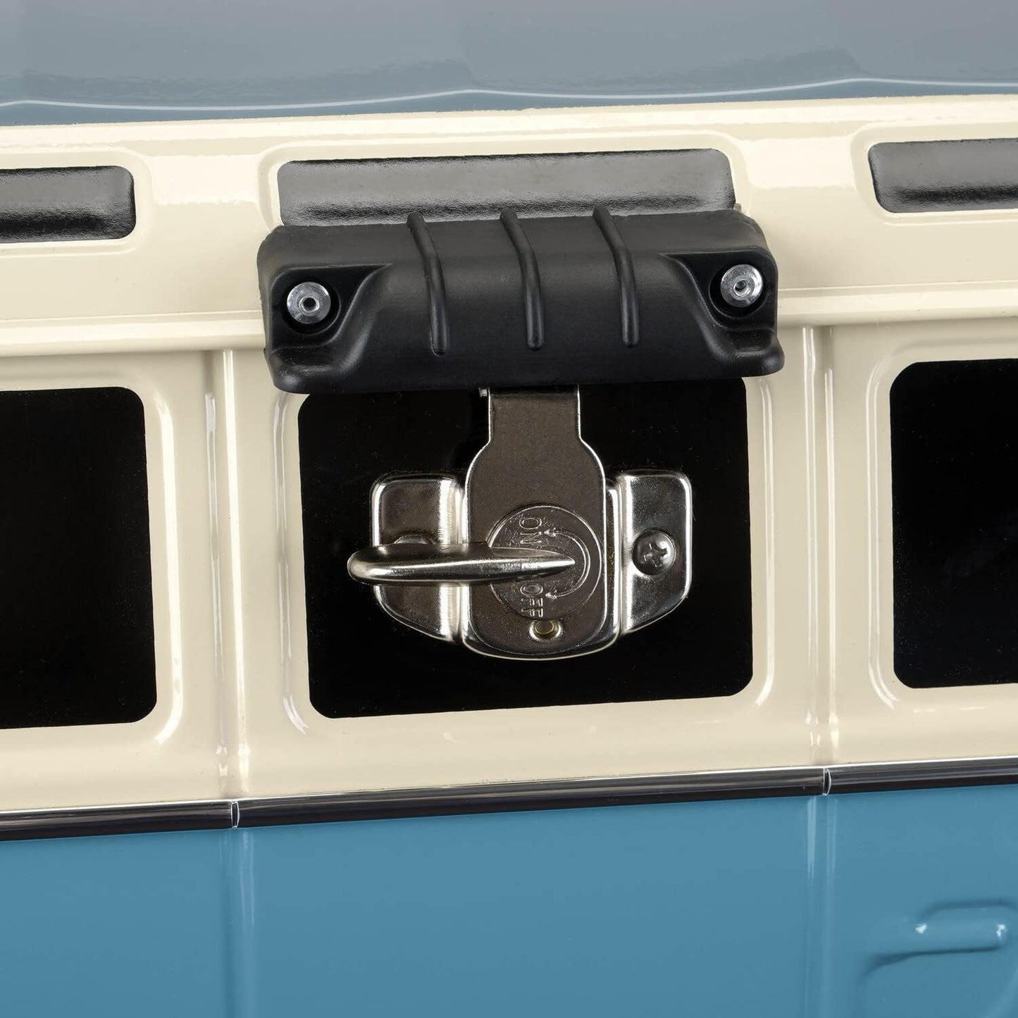 Fahrbare Kühlbox in Bulli Bus Form, Blau