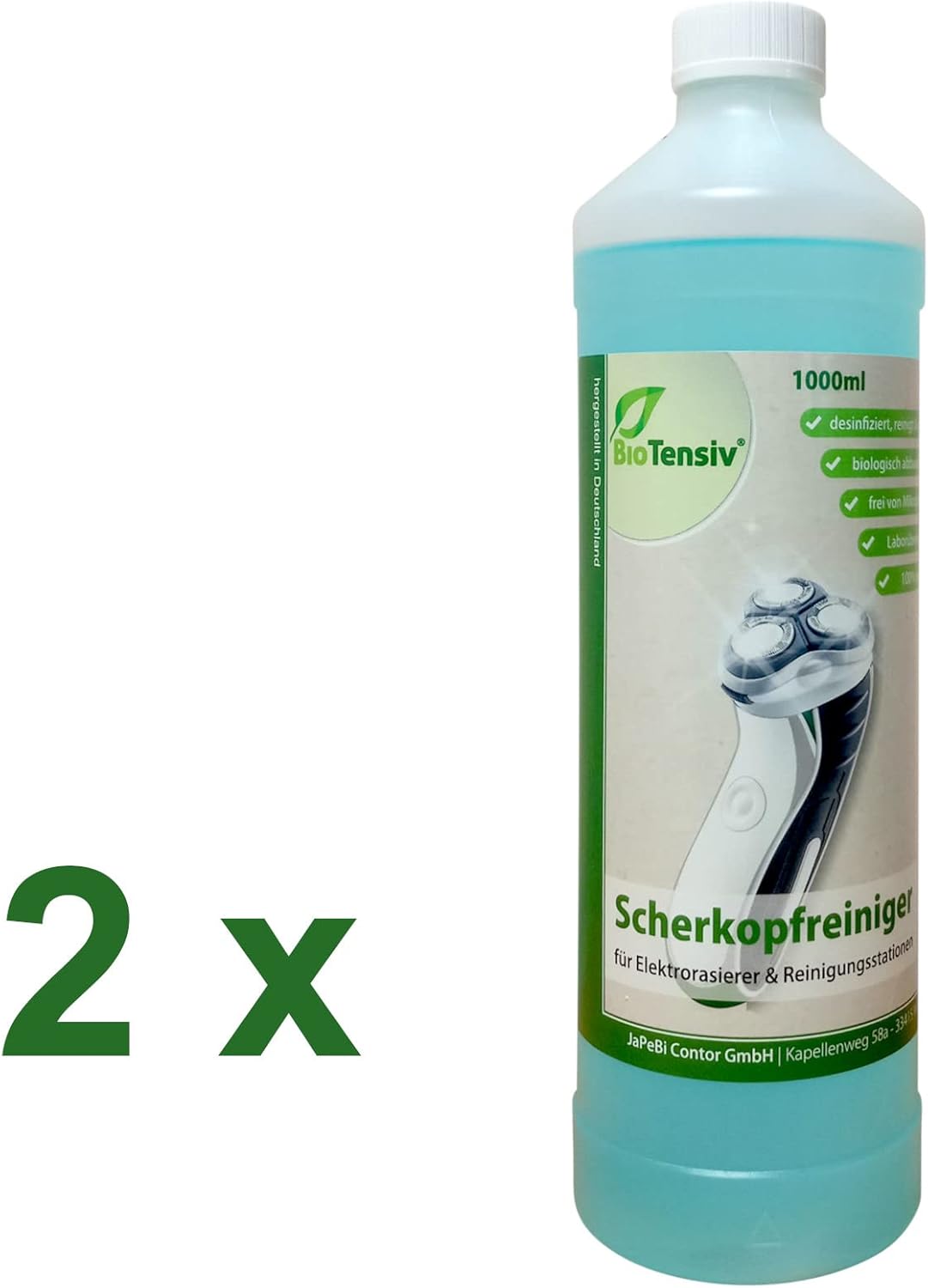 Scherkopfreiniger für Braun Series 7 Rasierer, 2 x 1L, 1 l (2er Pack)