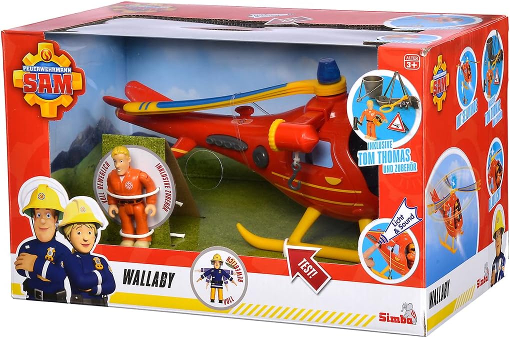 Feuerwehrmann Sam mit Hubschrauber Wallaby