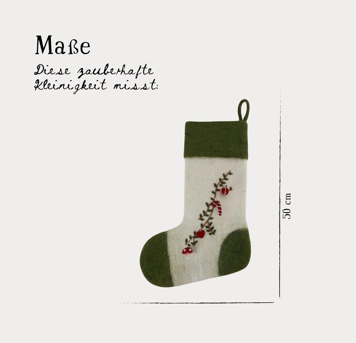 Nikolausstiefel mit festlicher Girlande, Mit Girlande