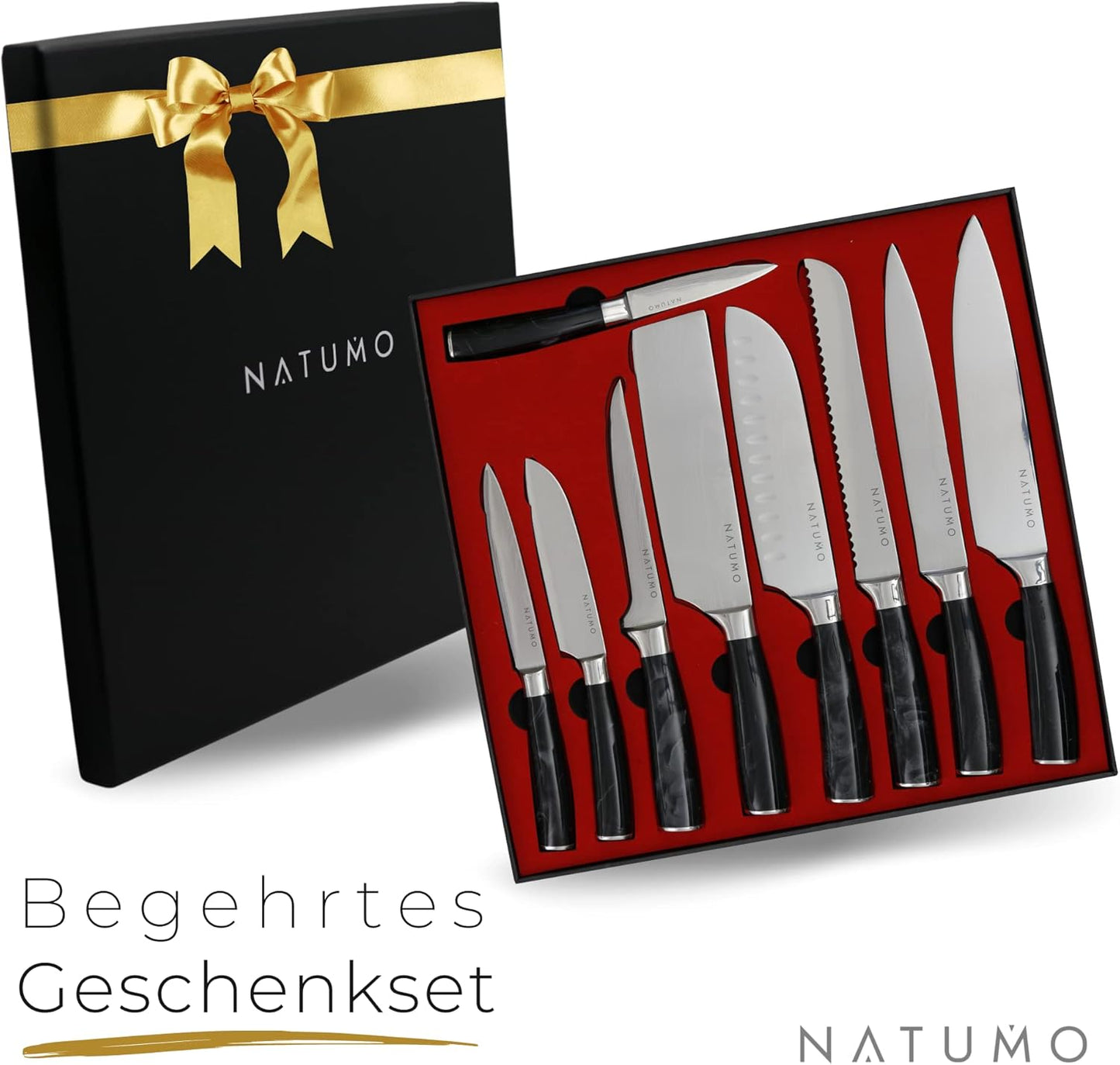 Küchenmesser-Set, Schwarz