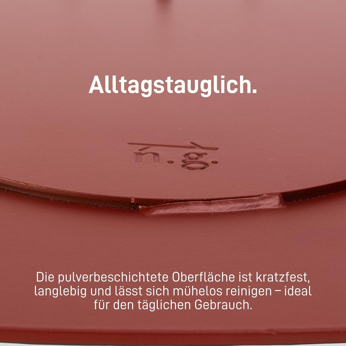 Beistelltisch Lucia, Dunkelrot H66 cm