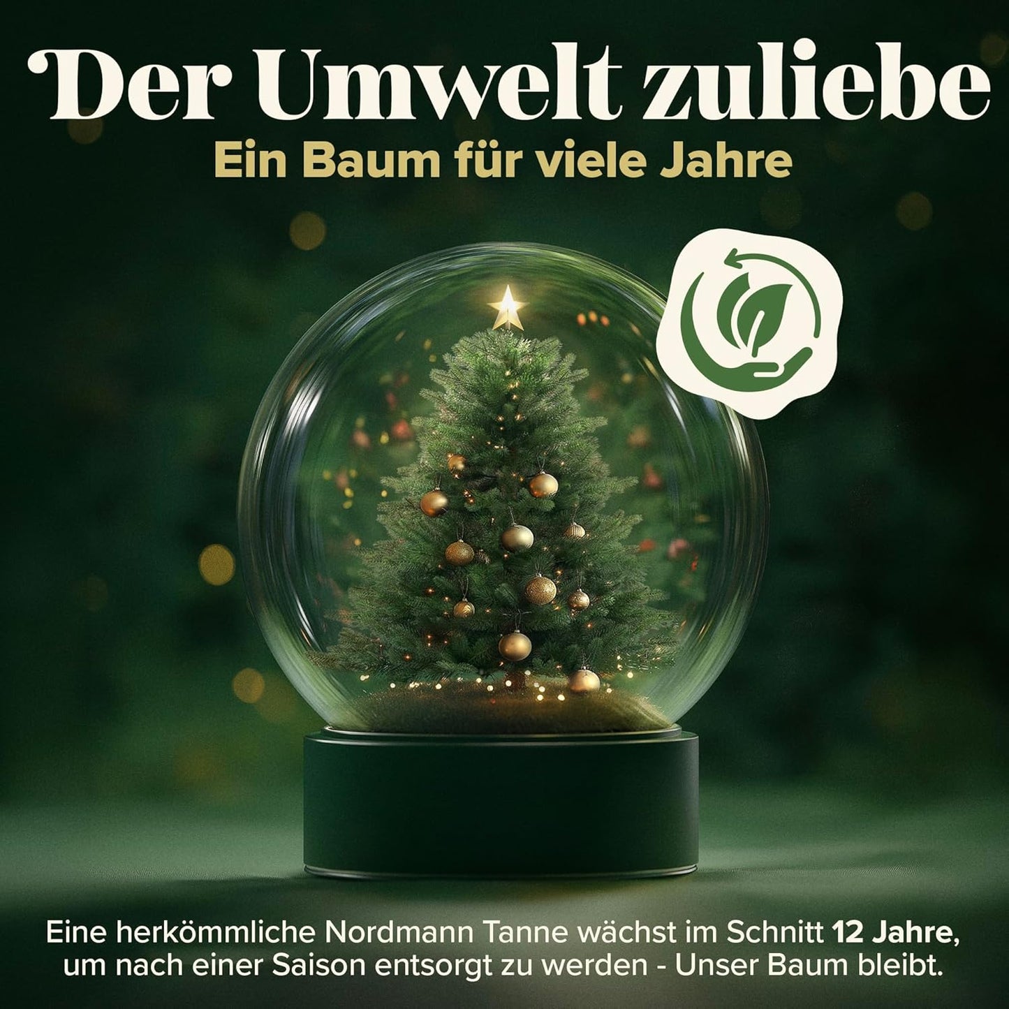 Künstlicher Weihnachtsbaum 90 cm mit Holzständer, 90 cm