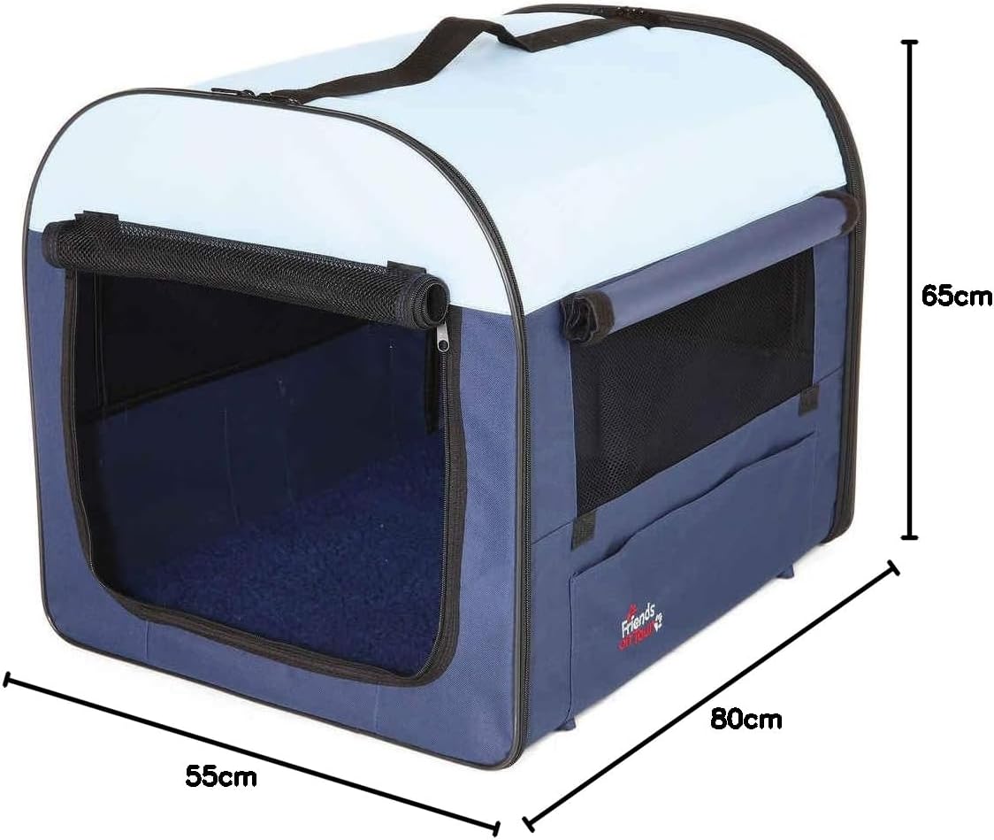 Faltbare Transporttasche Hundekennel (Mittel), Grau L 80 x B 55 x H 65 cm