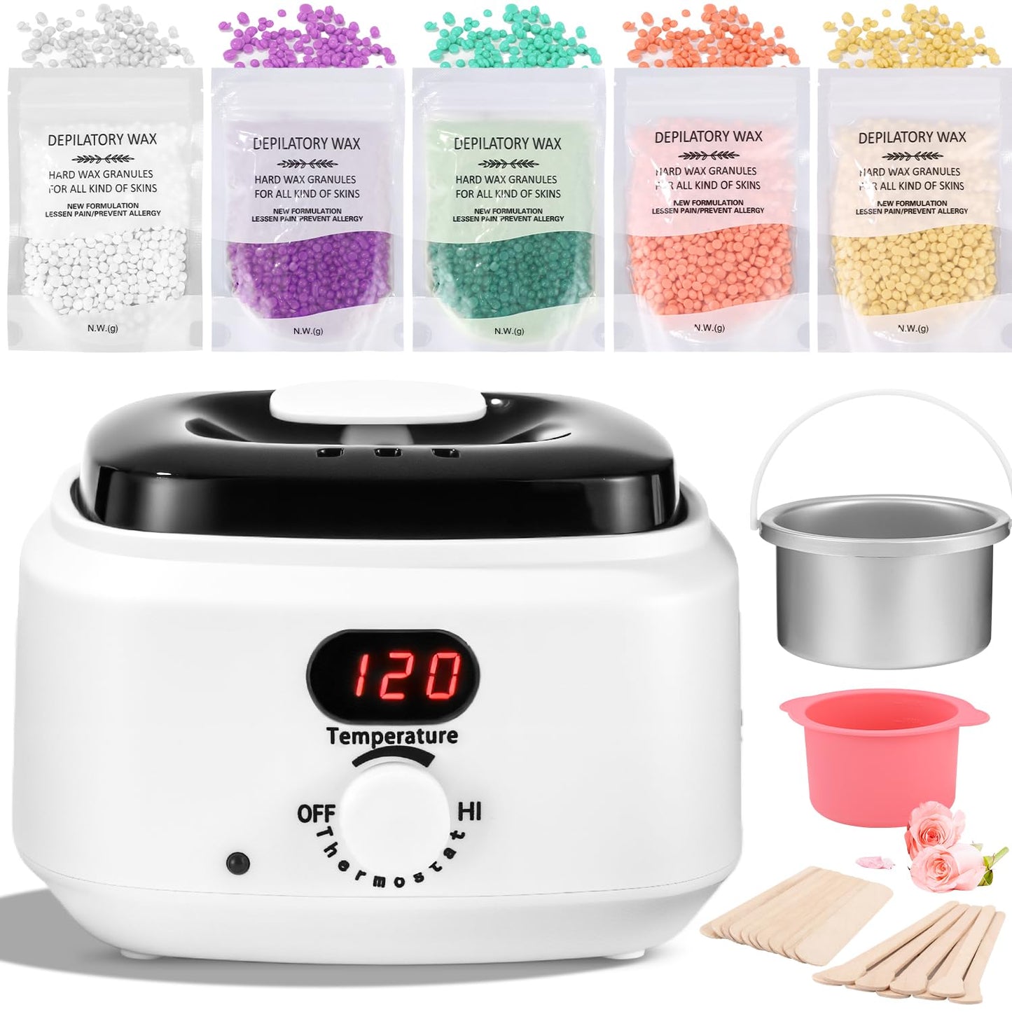 Waxing Set mit Wachswärmer und Zubehör