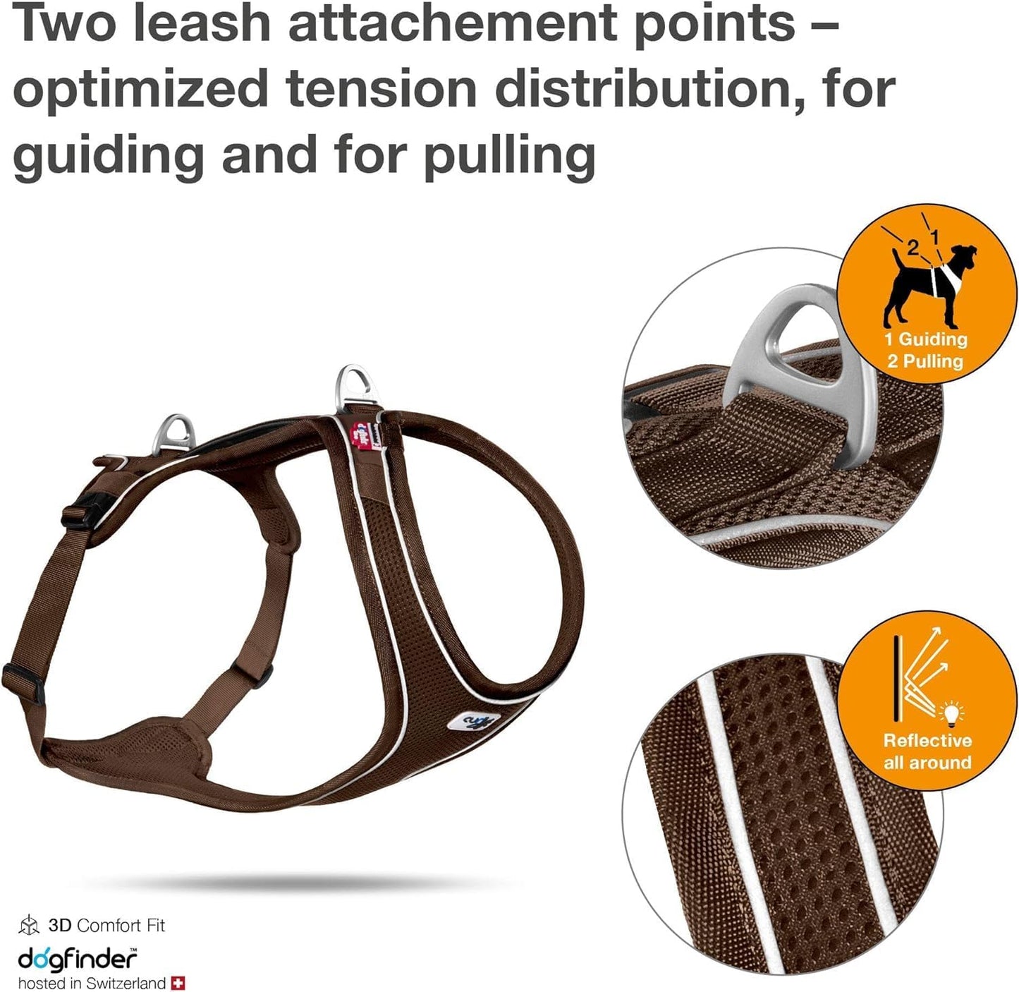 Belka Comfort Hundegeschirr, XS / braun