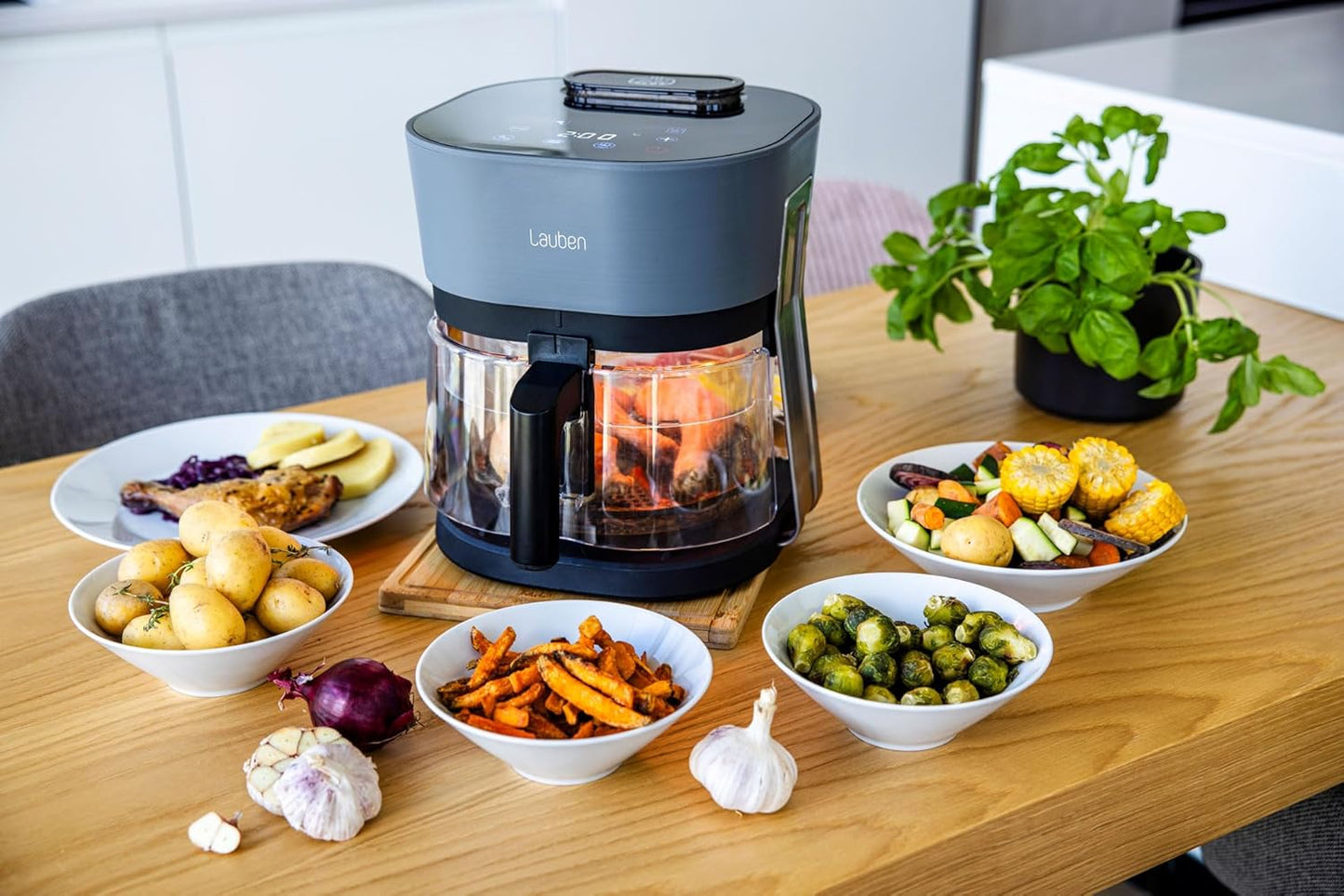 Heissluftfritteuse mit Dampffunktion (4,5L)