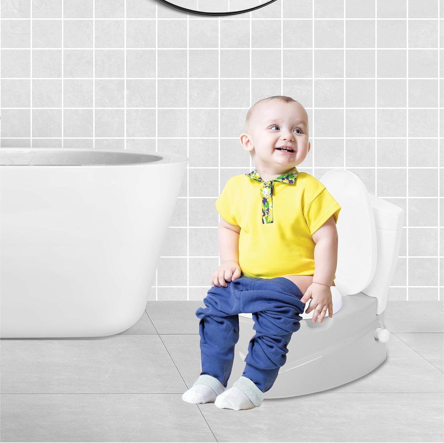 Töpfchen mit Musik für Kleinkinder, Grau